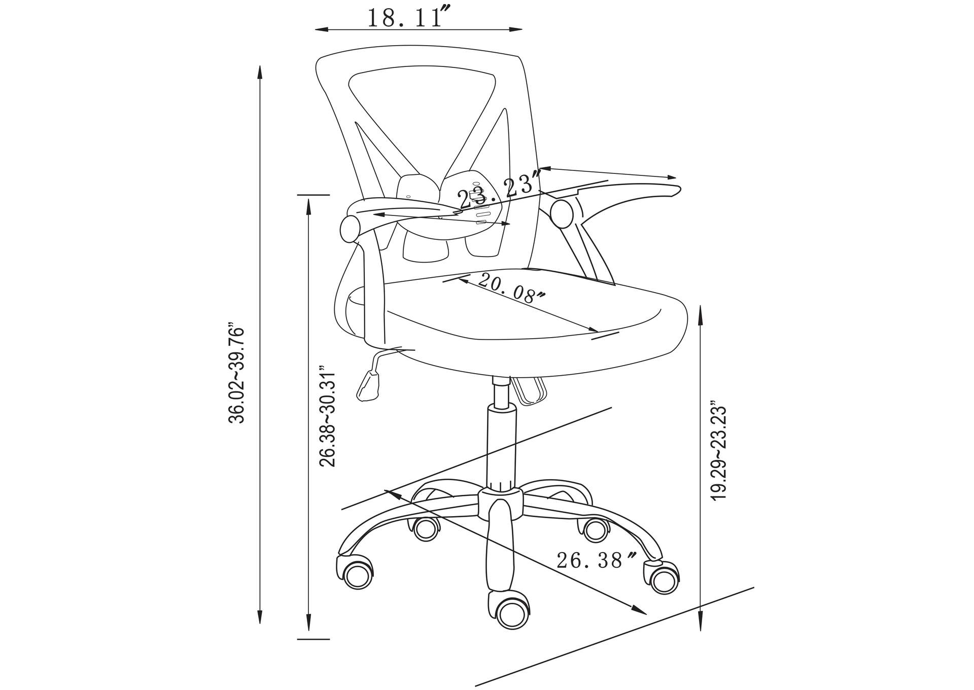 Contemporary Ergonomic Computer Chair With Adjustable Arms image 10
