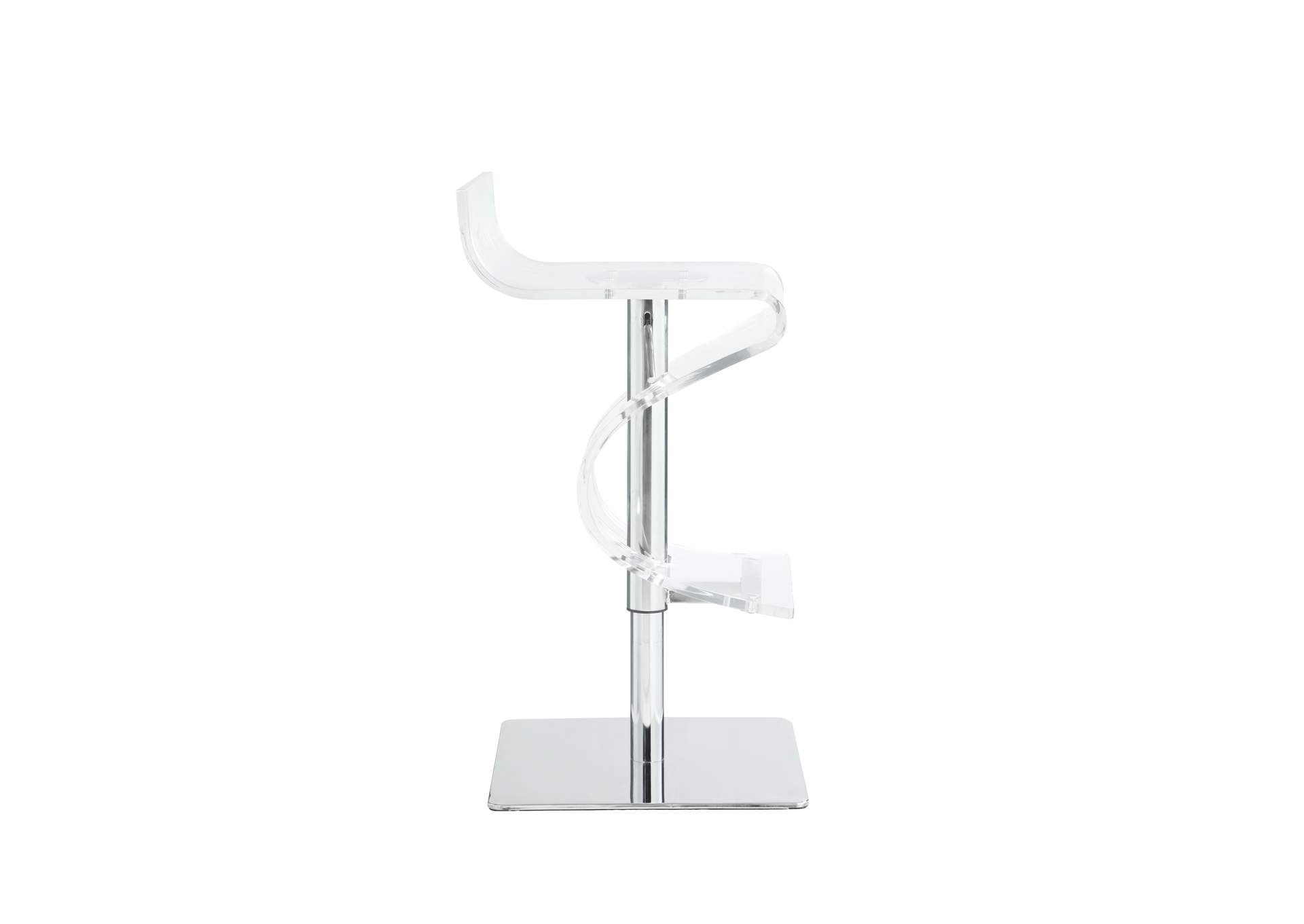 Contemporary Pneumatic-Adjustable Stool With Acrylic Seat image 6
