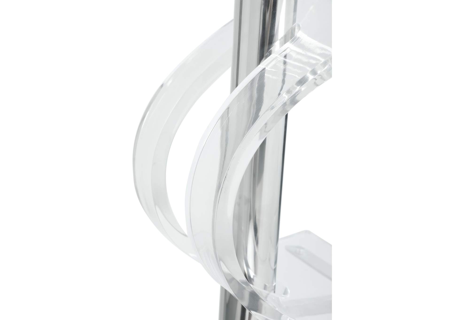 Contemporary Pneumatic-Adjustable Stool With Acrylic Seat image 8