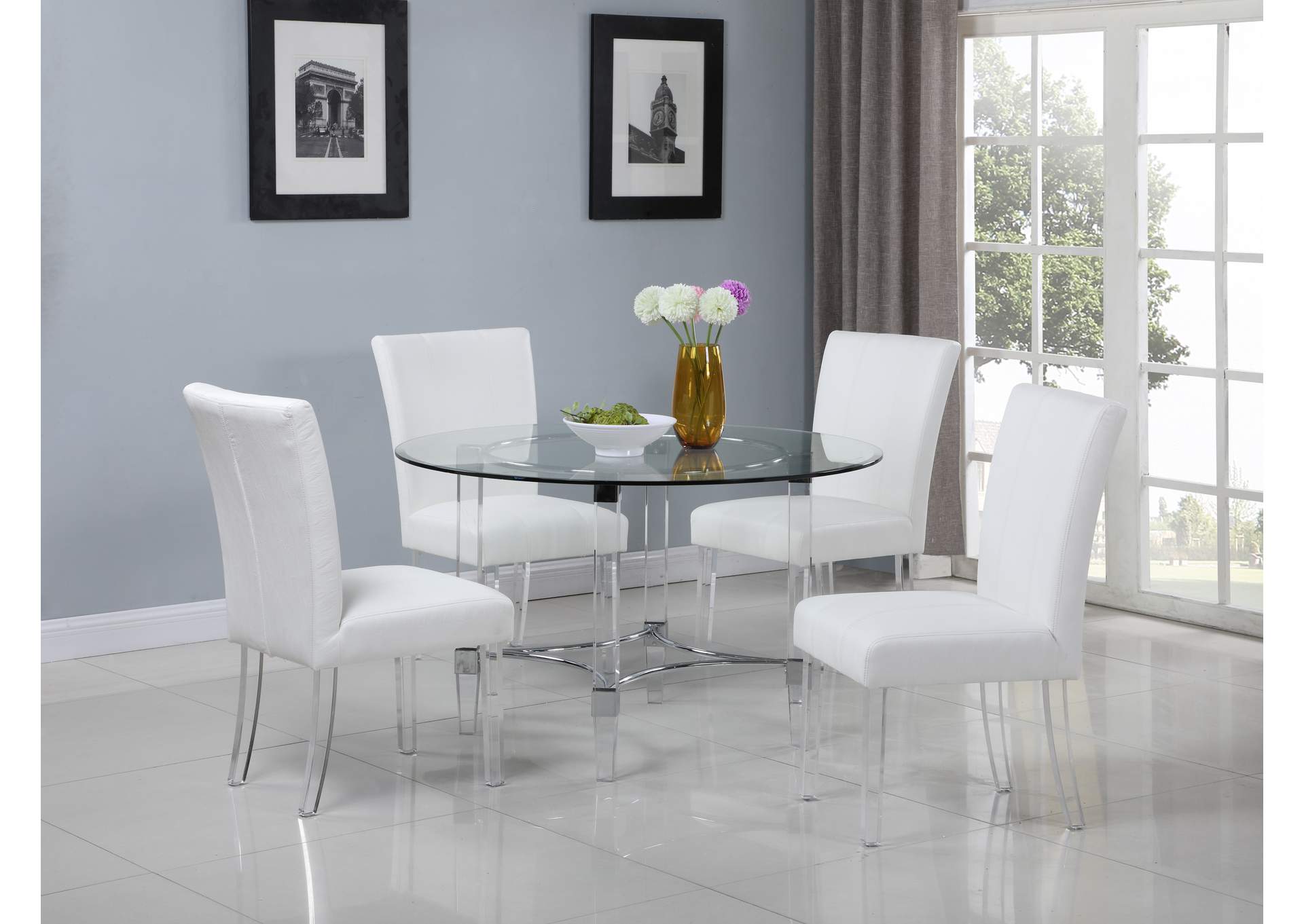 Contemporary Curved Flare-Back Parson Side Chair image 1