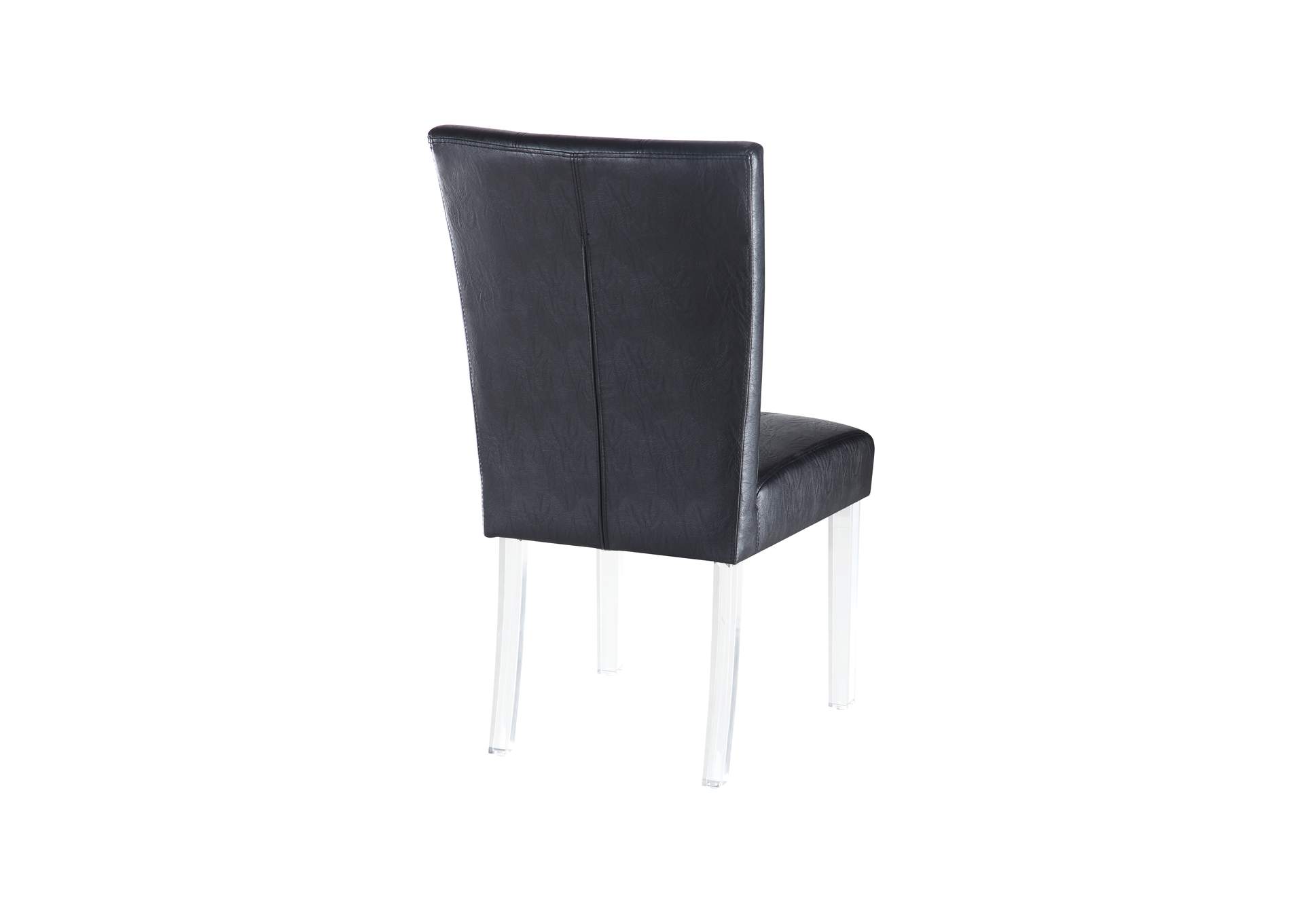 Contemporary Dining Set With Rectangular Glass Dining Table & Parson Chairs image 9