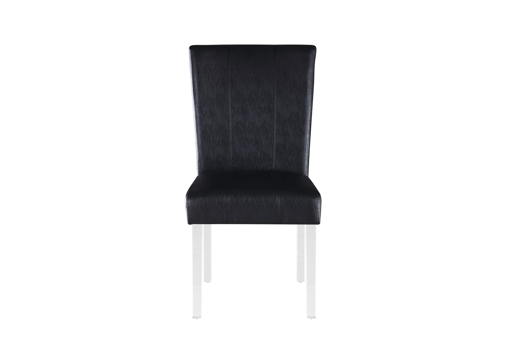 Contemporary Dining Set With Rectangular Glass Dining Table & Parson Chairs image 7