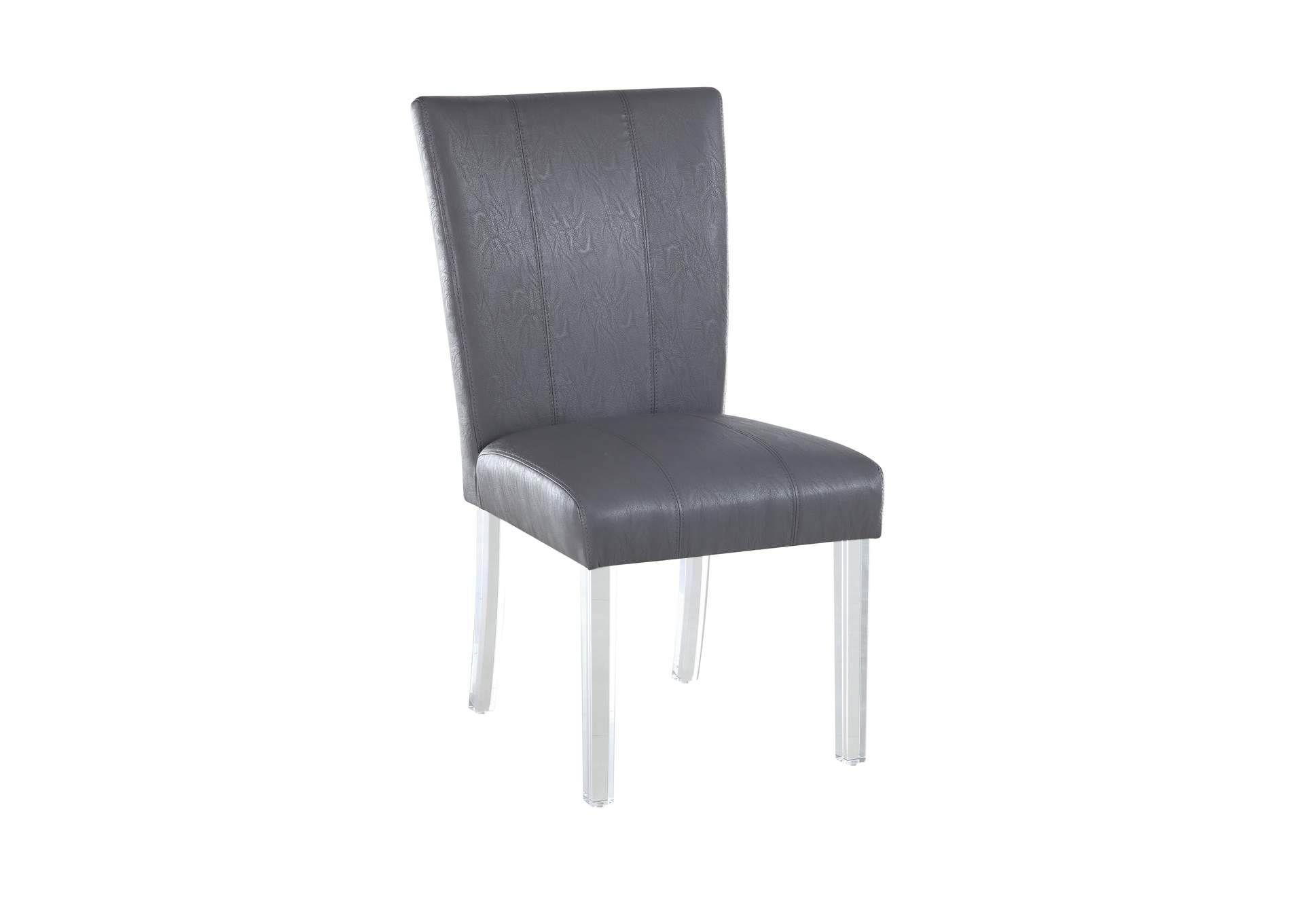 Contemporary Dining Set With Rectangular Glass Dining Table & Parson Chairs image 6