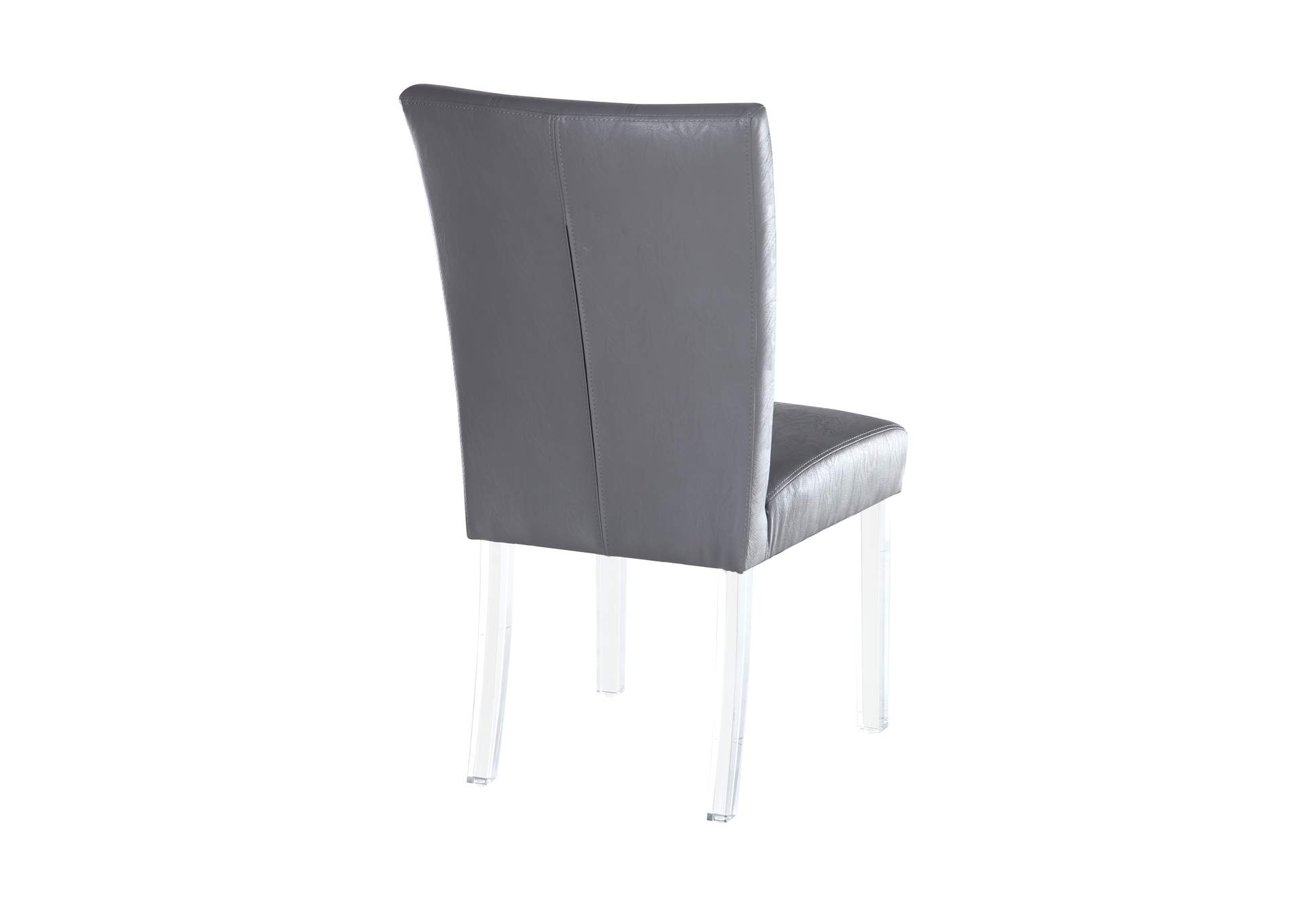 Contemporary Dining Set With Rectangular Glass Dining Table & Parson Chairs image 7