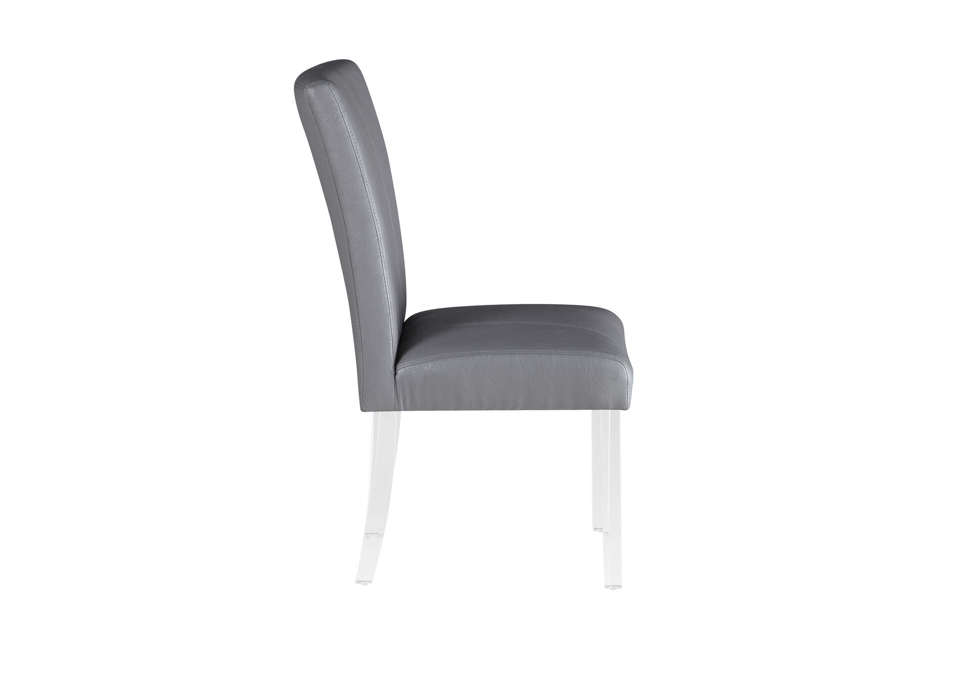 Contemporary Dining Set With Rectangular Glass Dining Table & Parson Chairs image 8