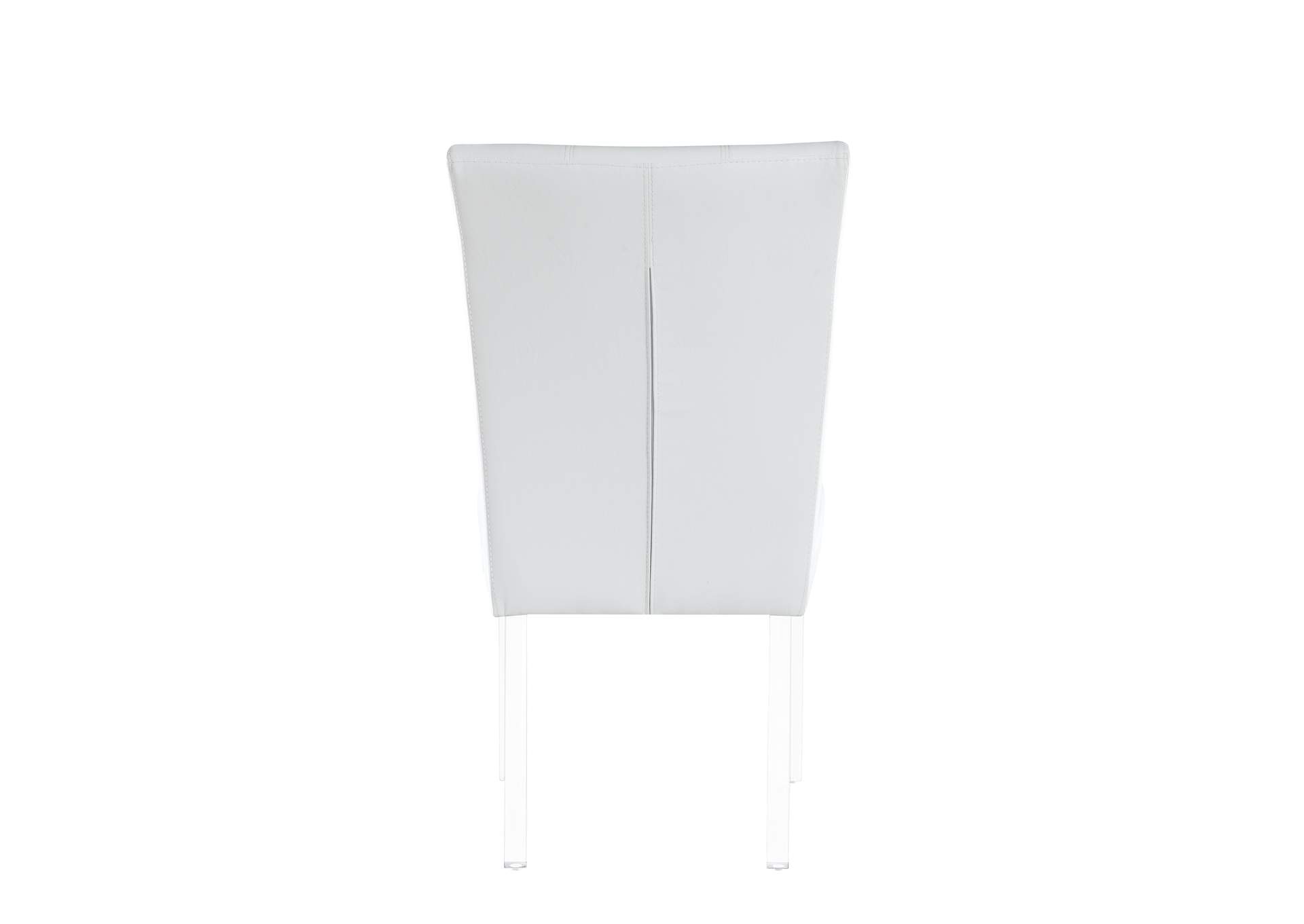 Contemporary Dining Set With Round Glass Dining Table & Parson Chairs image 9
