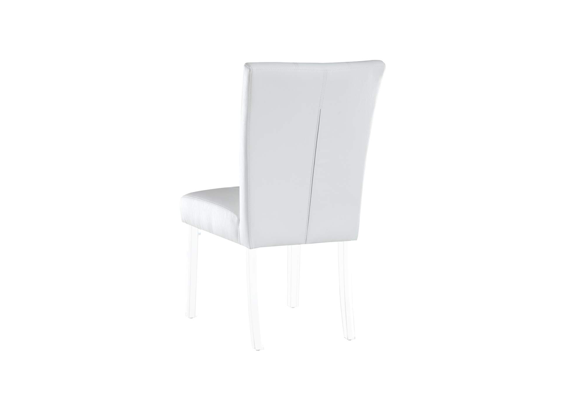Contemporary Dining Set With Round Glass Dining Table & Parson Chairs image 6