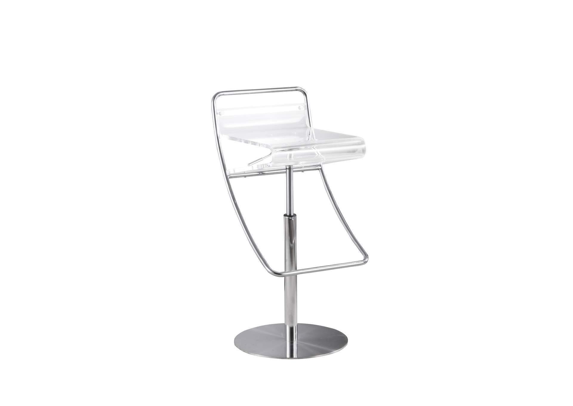 Acrylic Pneumatic Adjustable-Height Stool image 3