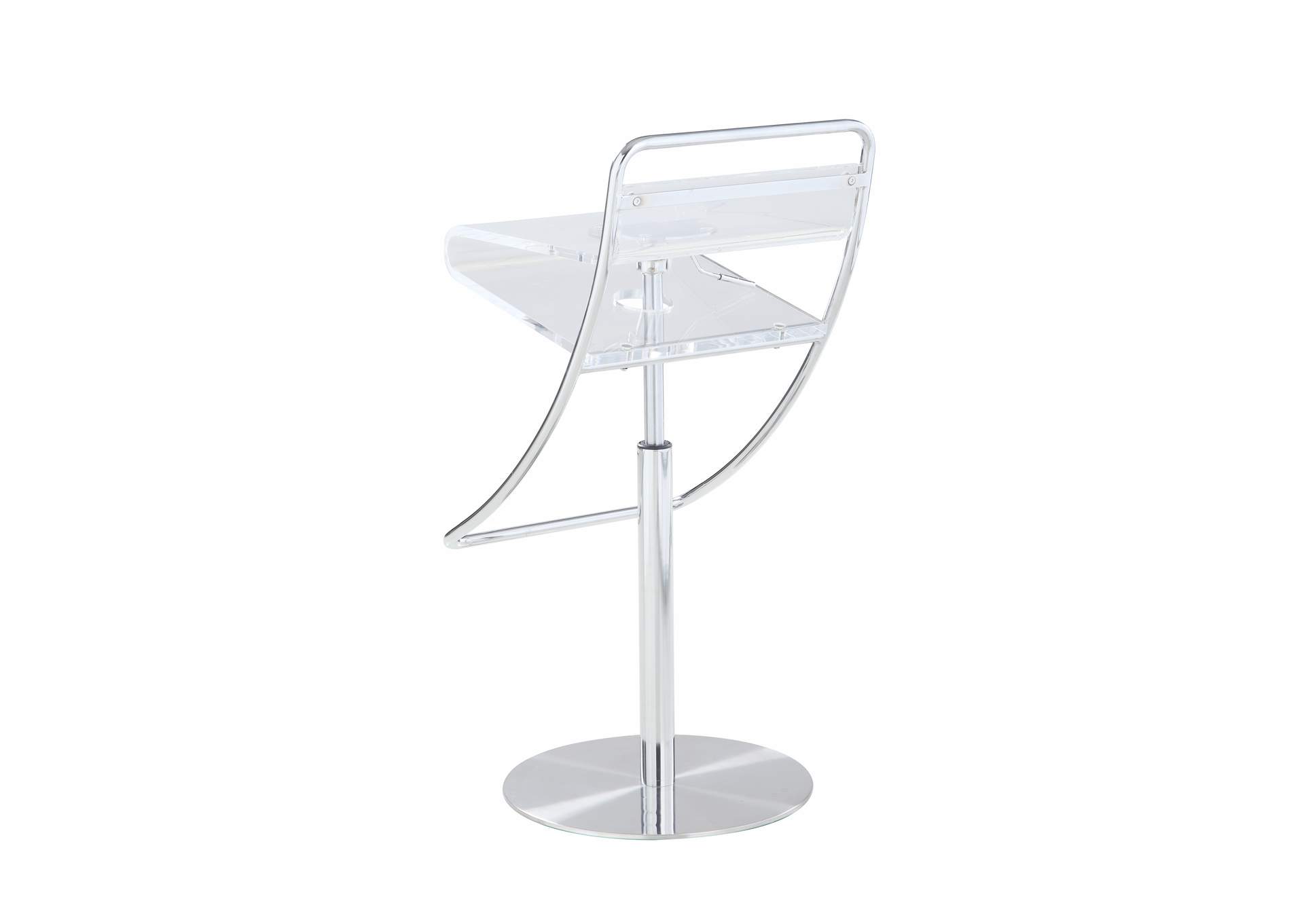 Acrylic Pneumatic Adjustable-Height Stool image 4