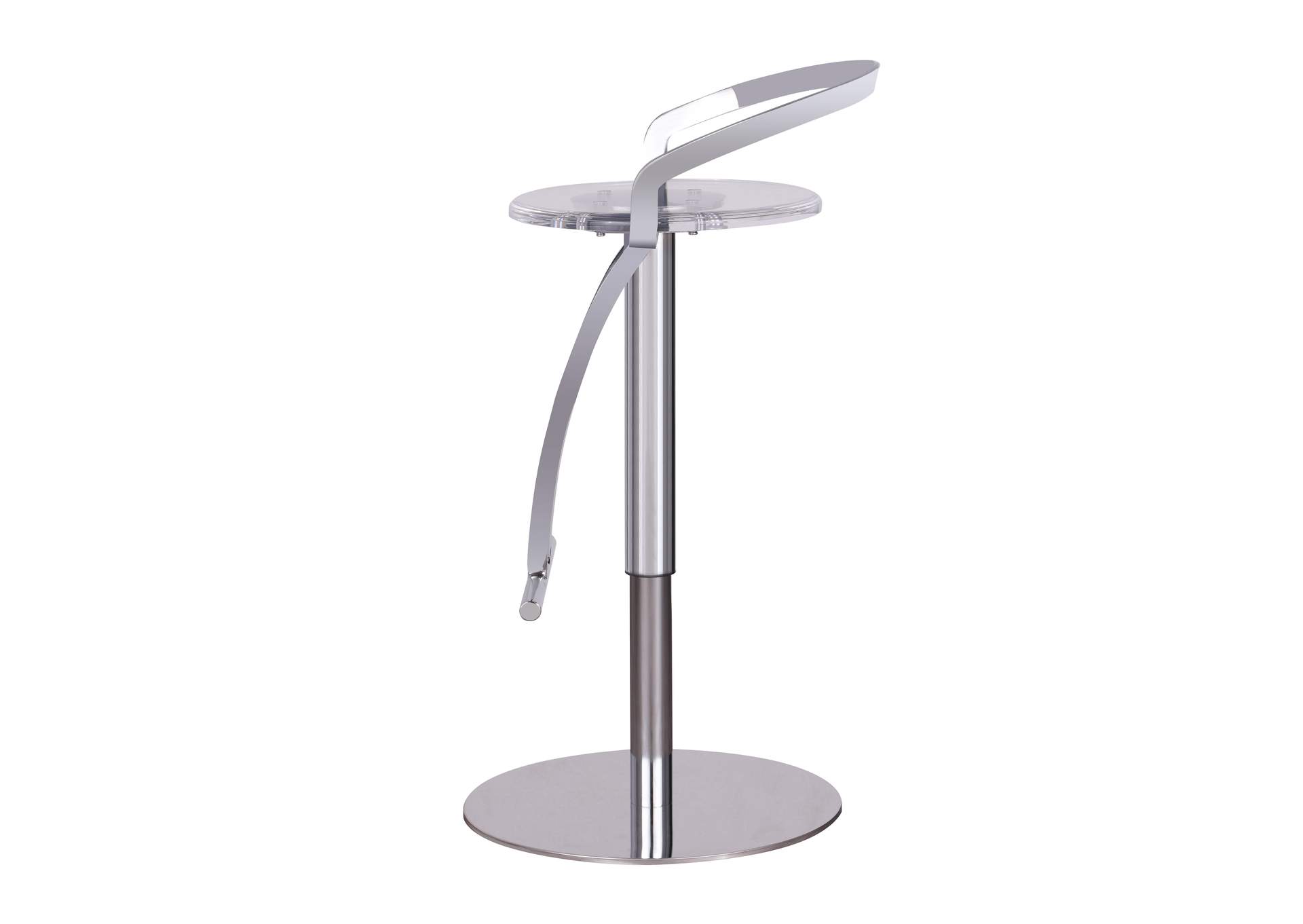 Contemporary Pneumatic-Adjustable Stool With Solid Acrylic Seat image 6