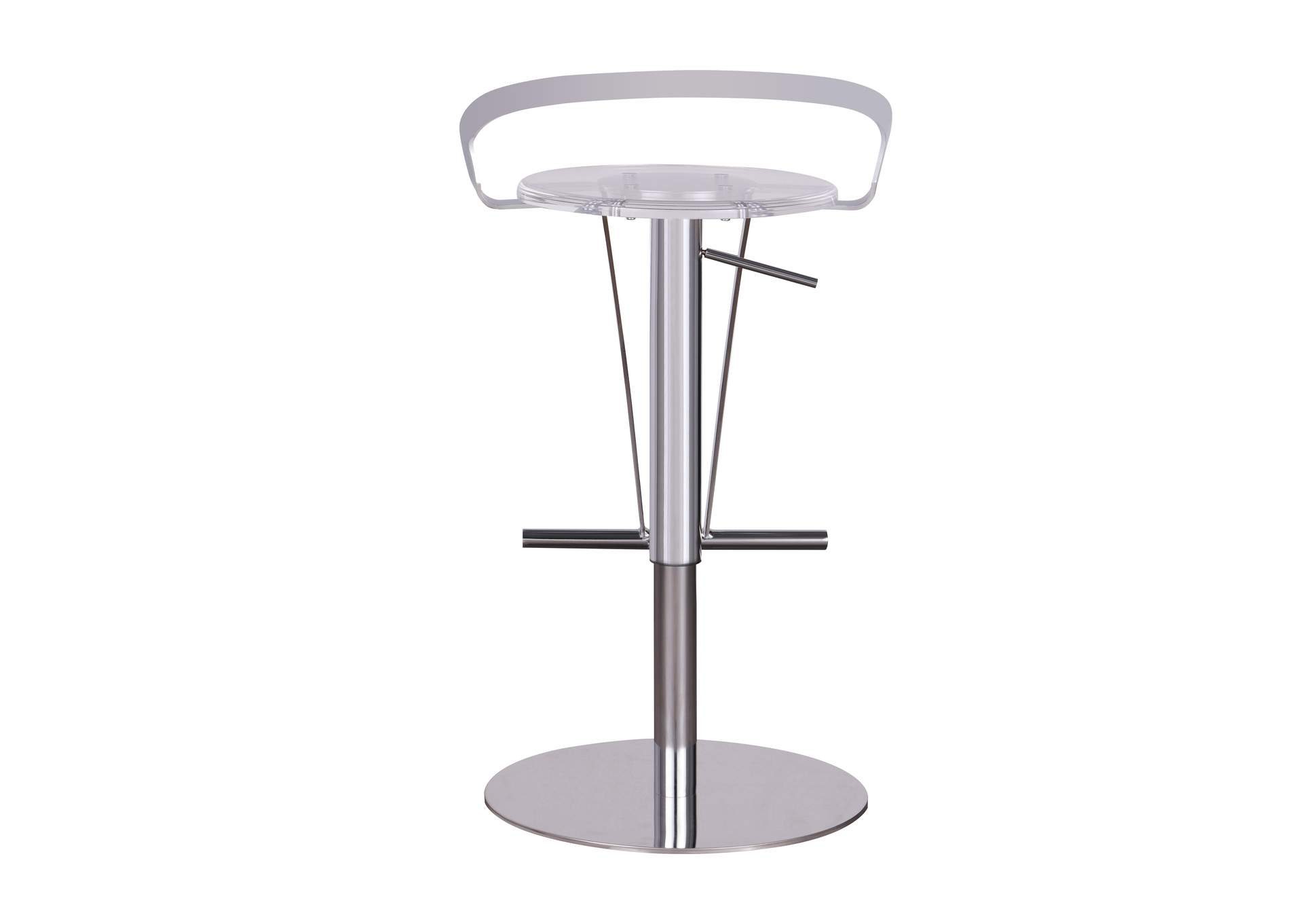 Contemporary Pneumatic-Adjustable Stool With Solid Acrylic Seat image 7