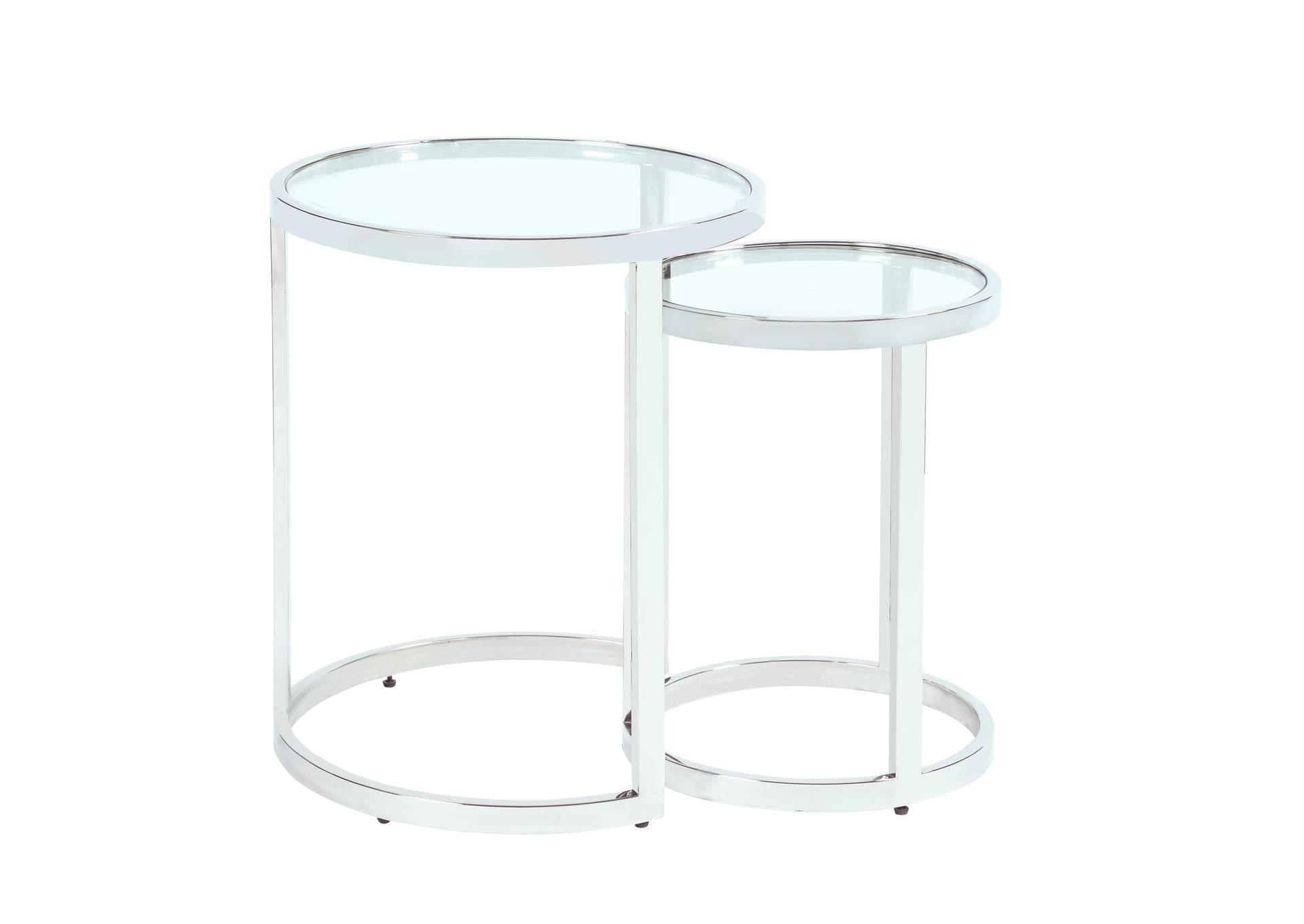 Contemporary 2-In-1 Nesting Lamp Table Set image 1