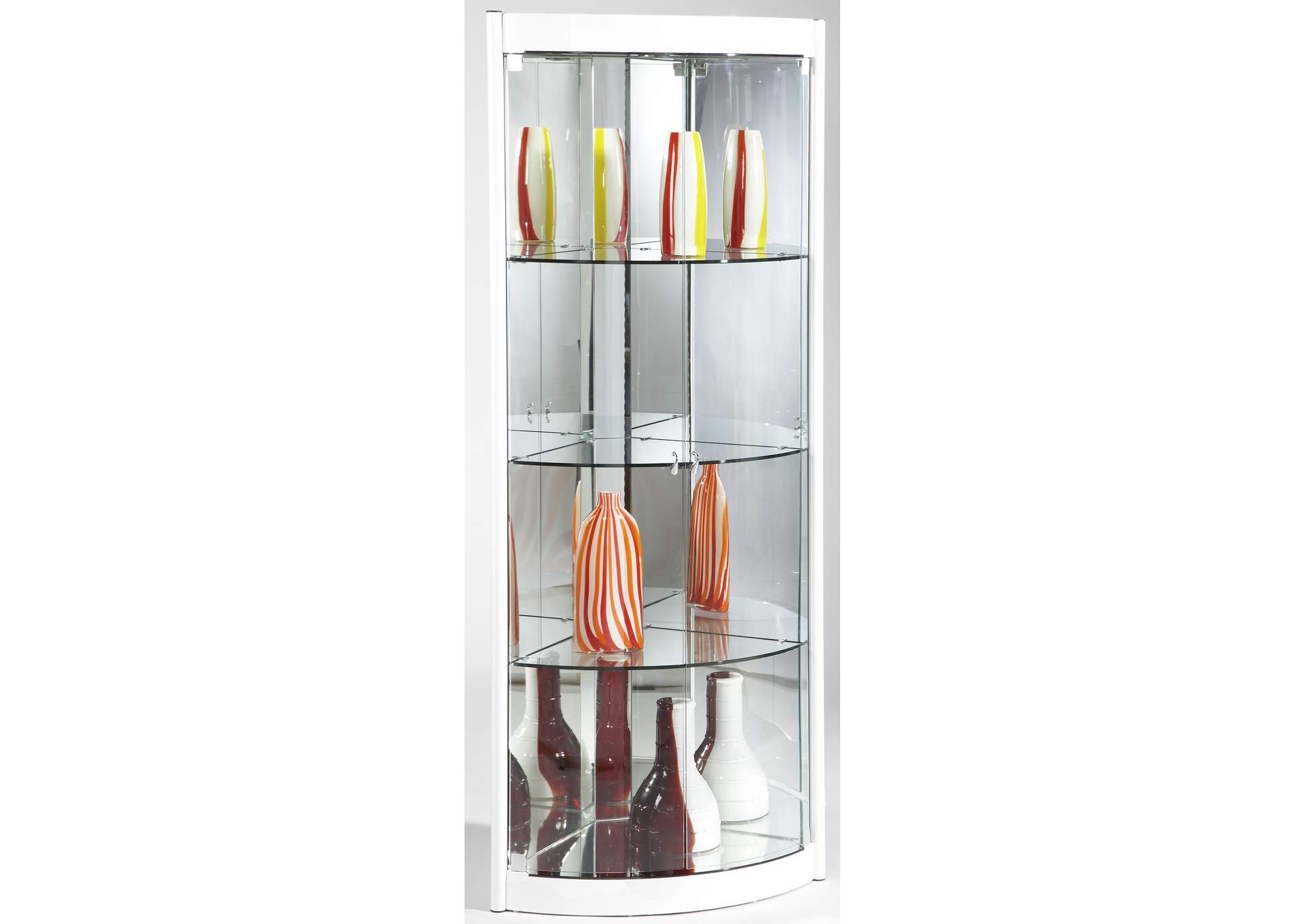 Corner Curio With Mirror Interior image 1