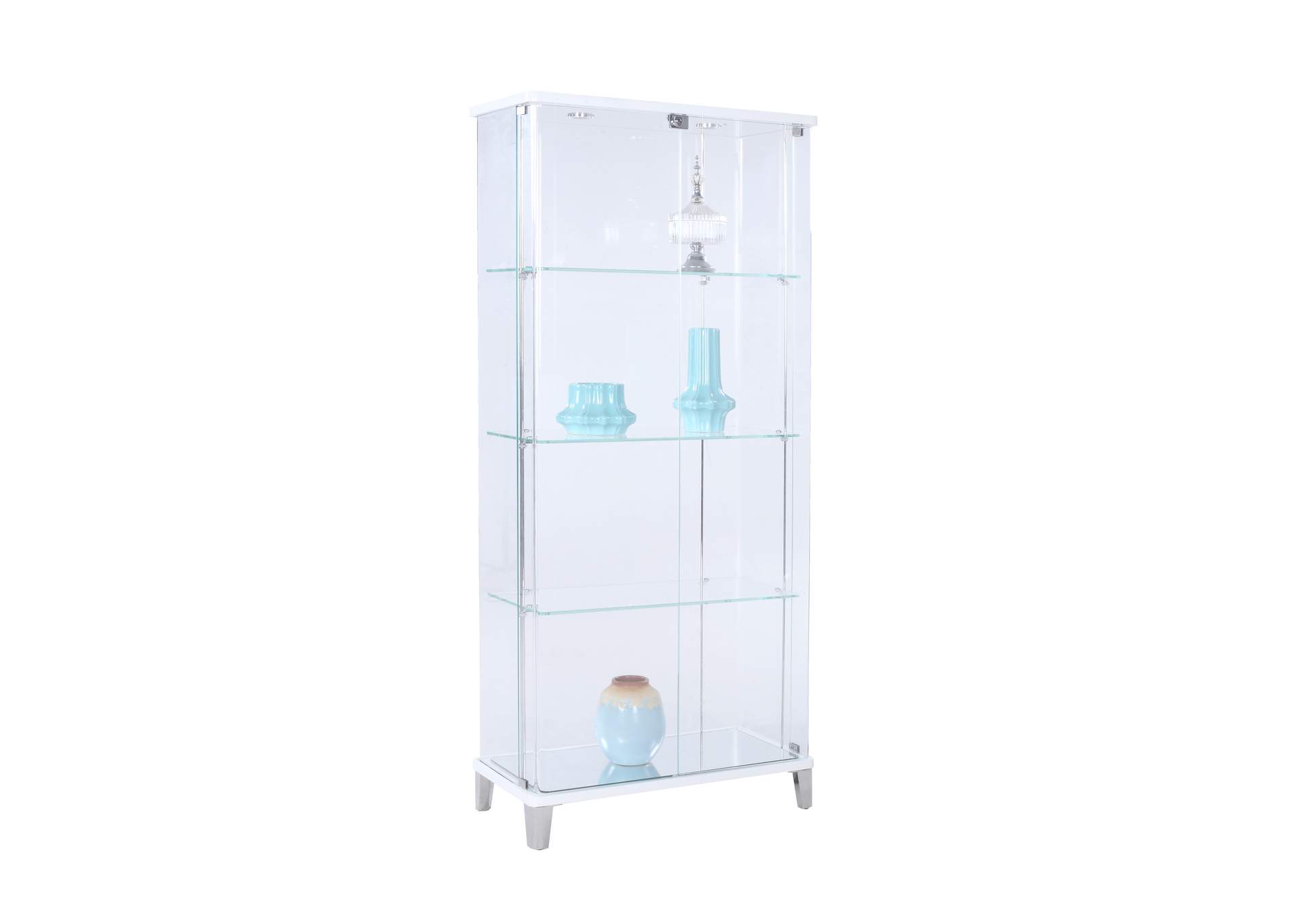 Starphire Glass Curio With Bent Glass Back image 3
