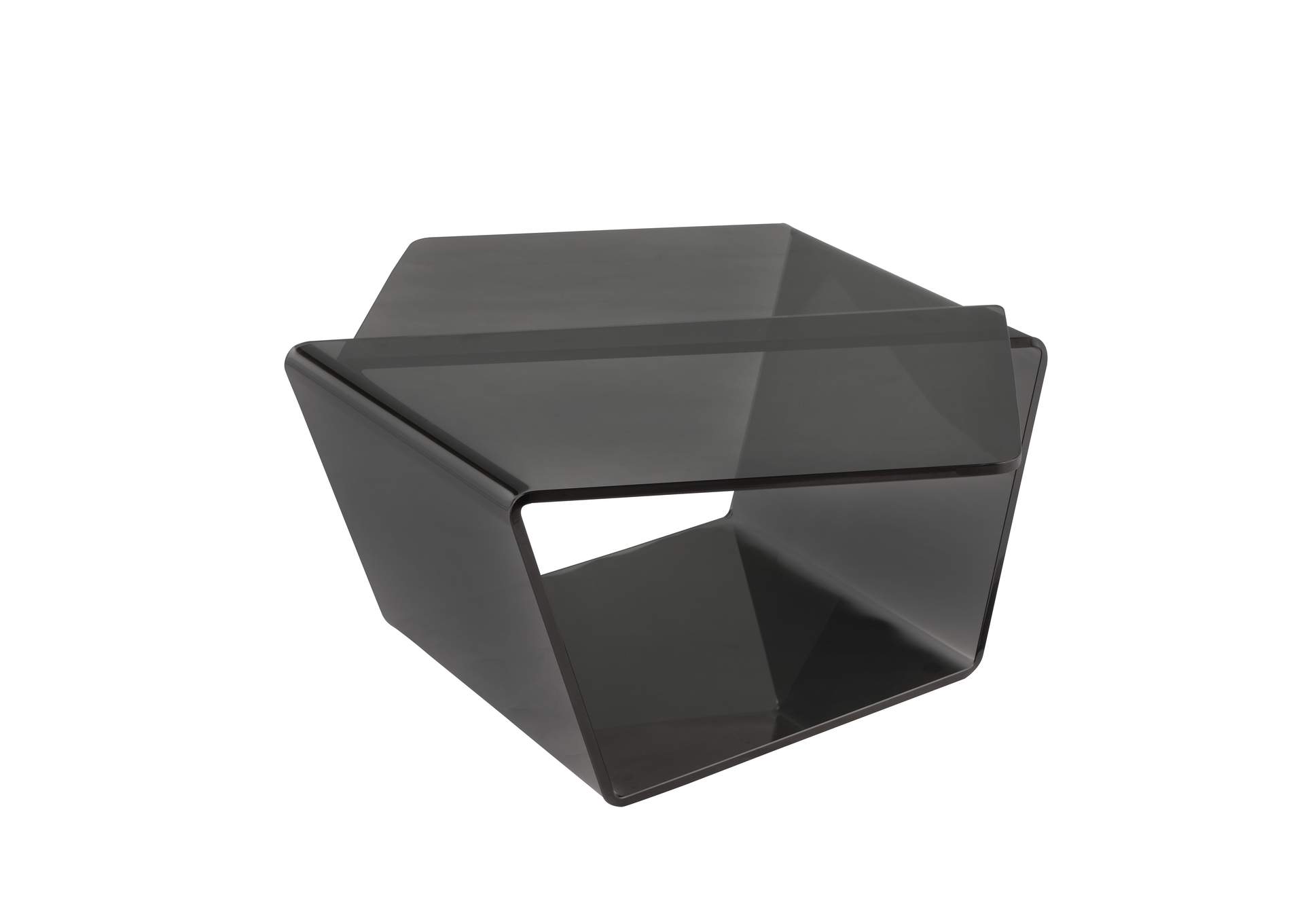 Contemporary Tinted Bent Glass Cocktail Table image 4