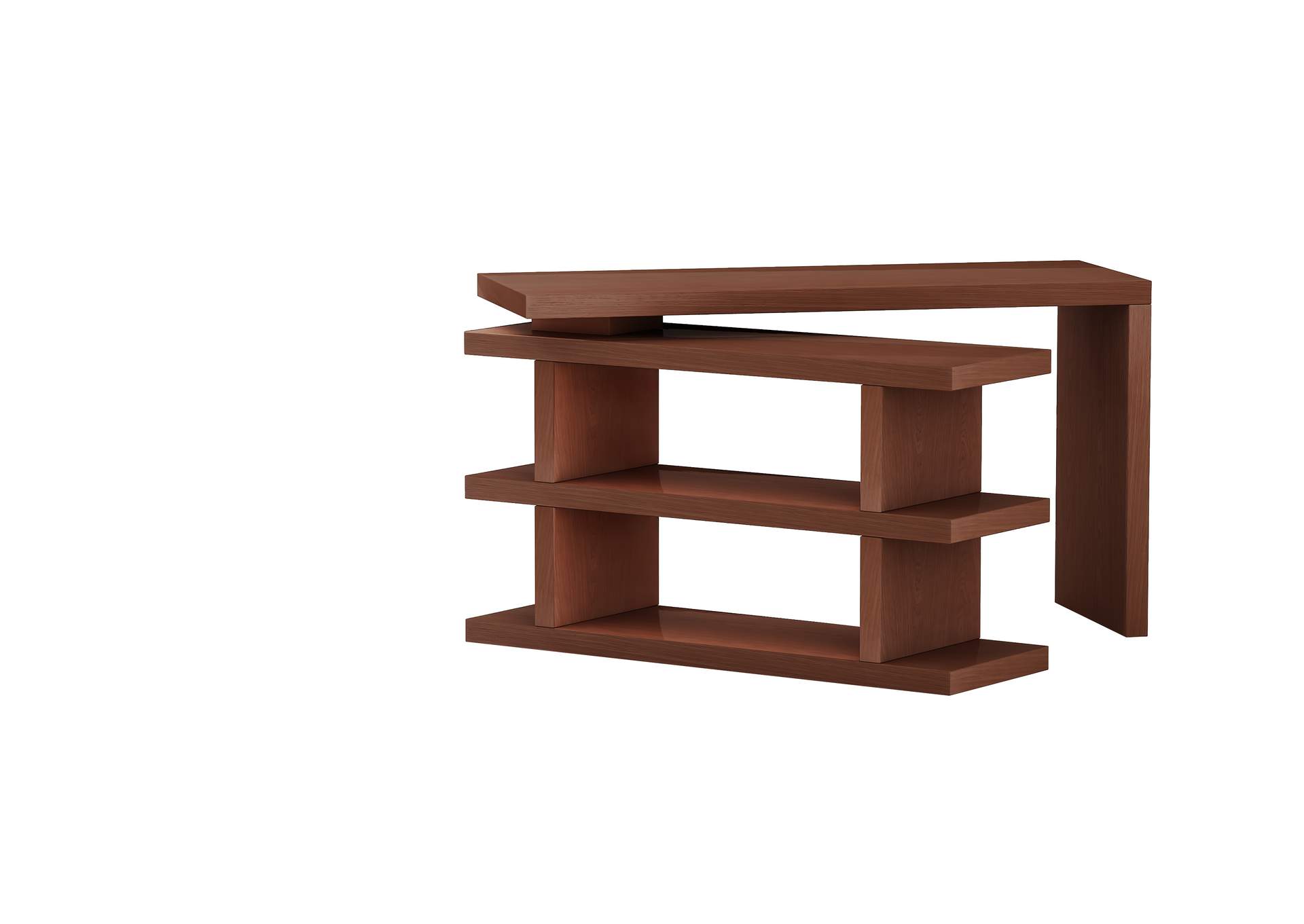 Motion Home Office Desk With Shelves image 4