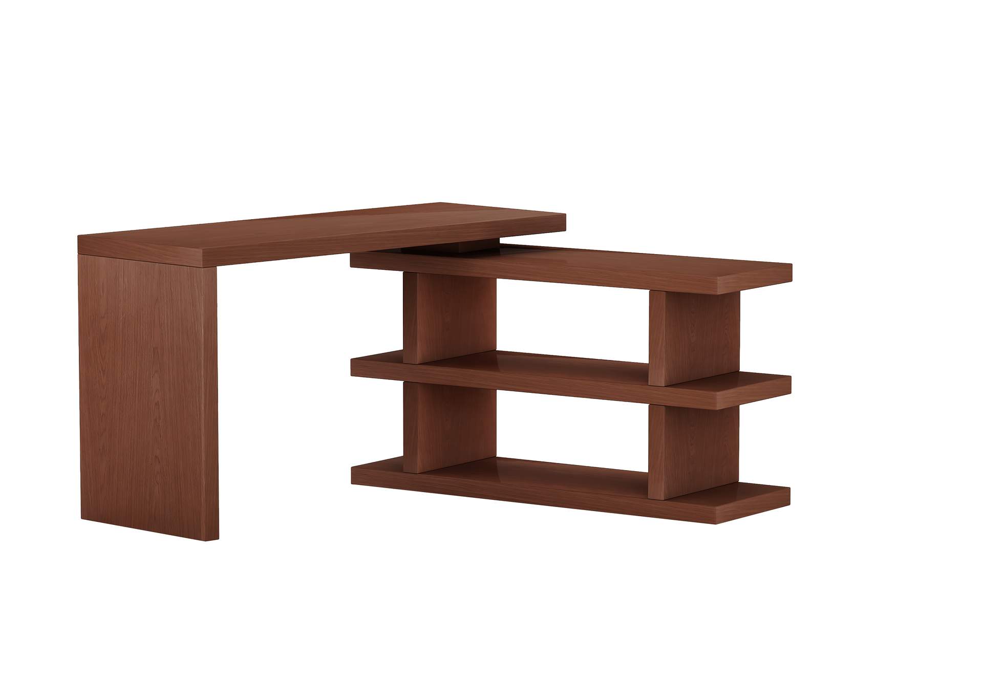 Motion Home Office Desk With Shelves image 3