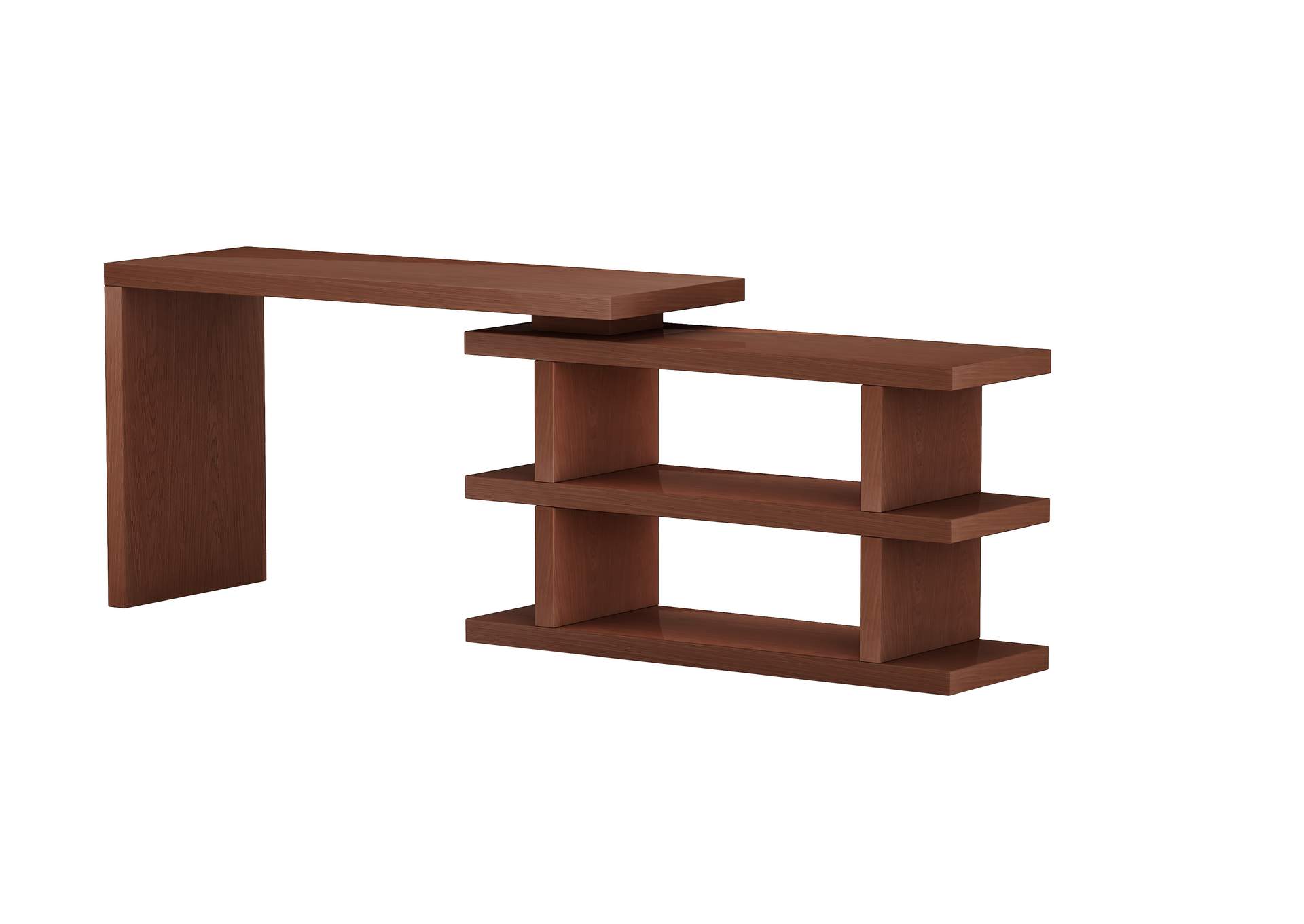 Motion Home Office Desk With Shelves image 5