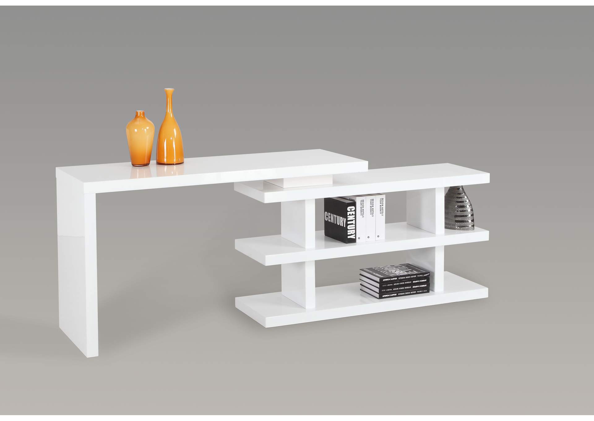 Motion Home Office Desk With Shelves image 4