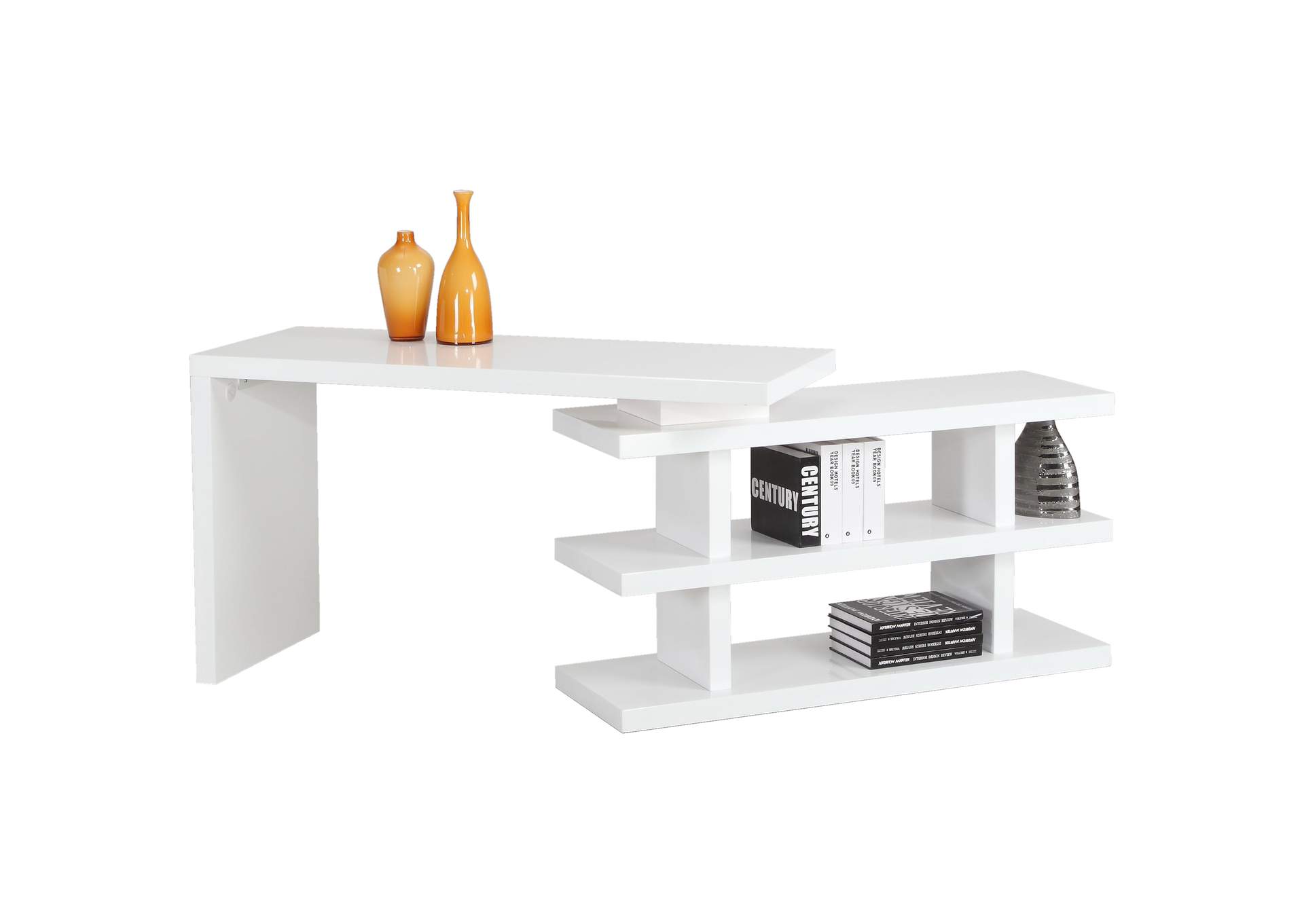 Motion Home Office Desk With Shelves image 6
