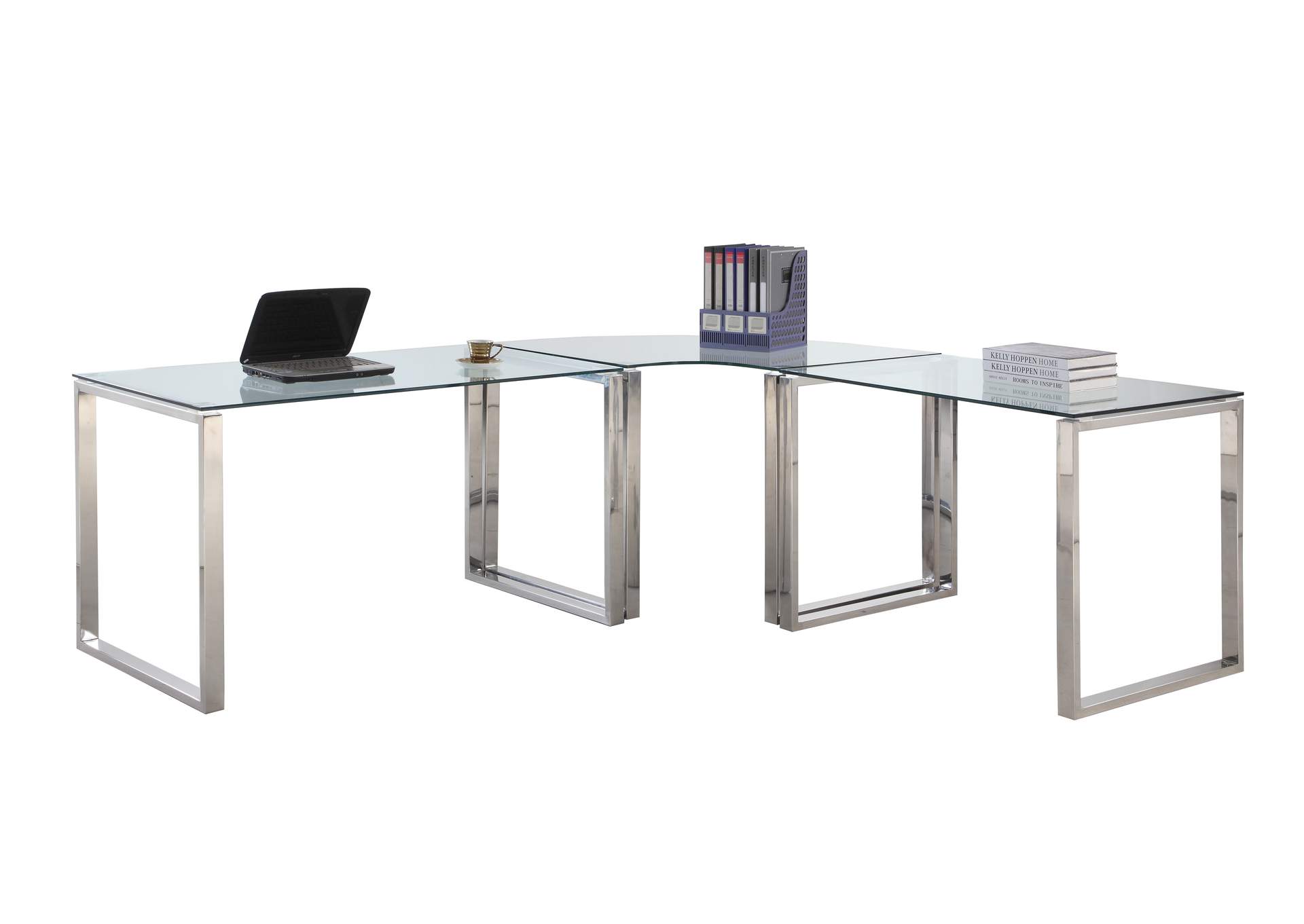 Contemporary Desk With Glass Top image 4