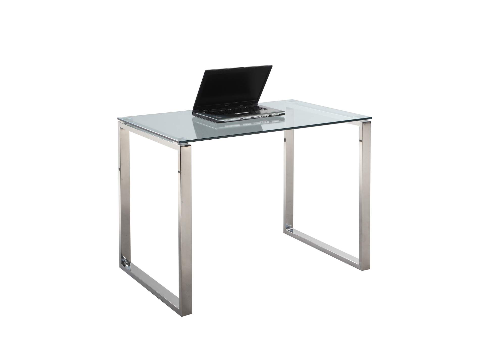 Contemporary Small Desk With Glass Top image 1