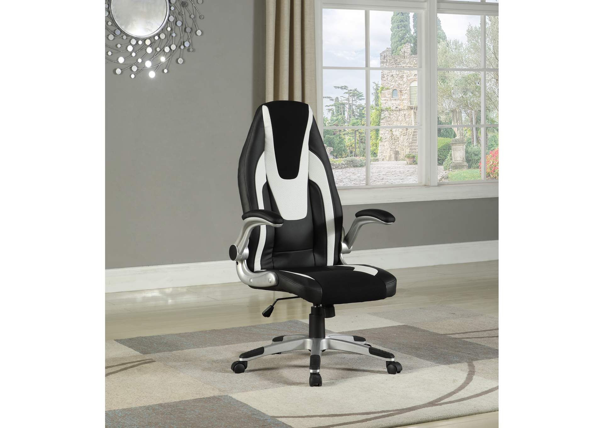 Modern Ergonomic 2-Tone Adjustable Computer Chair image 1