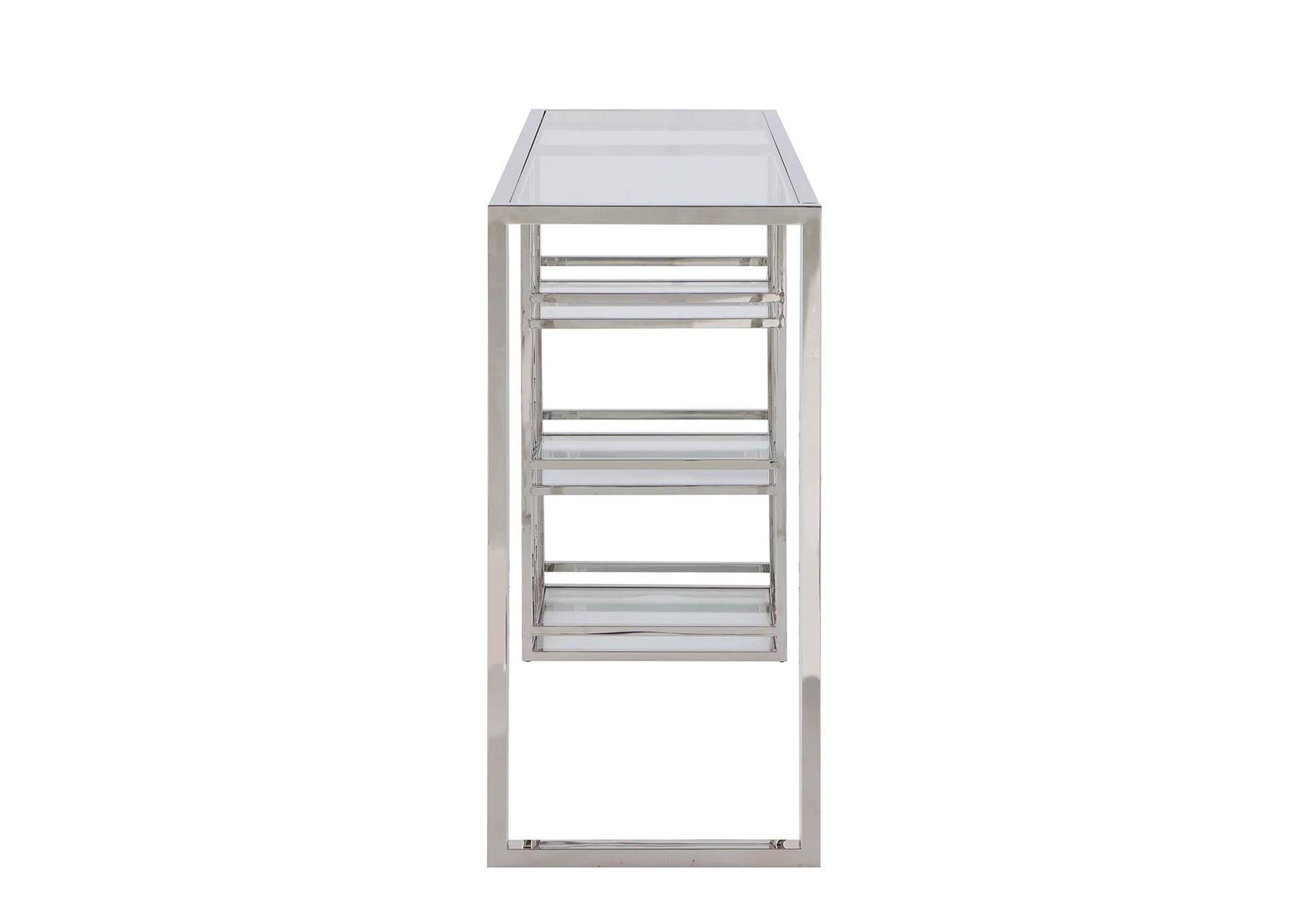 Modern Stainless Steel & Glass Bar image 5