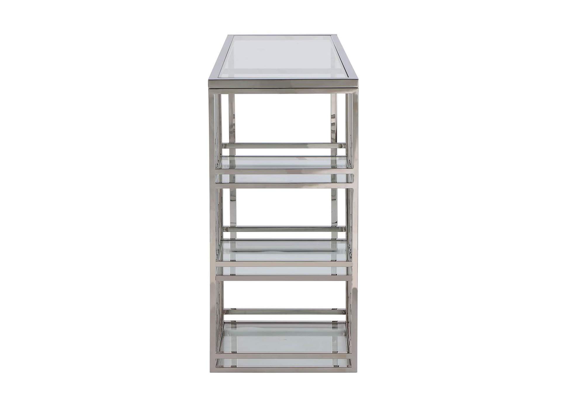 Modern Stainless Steel & Glass Bar image 6