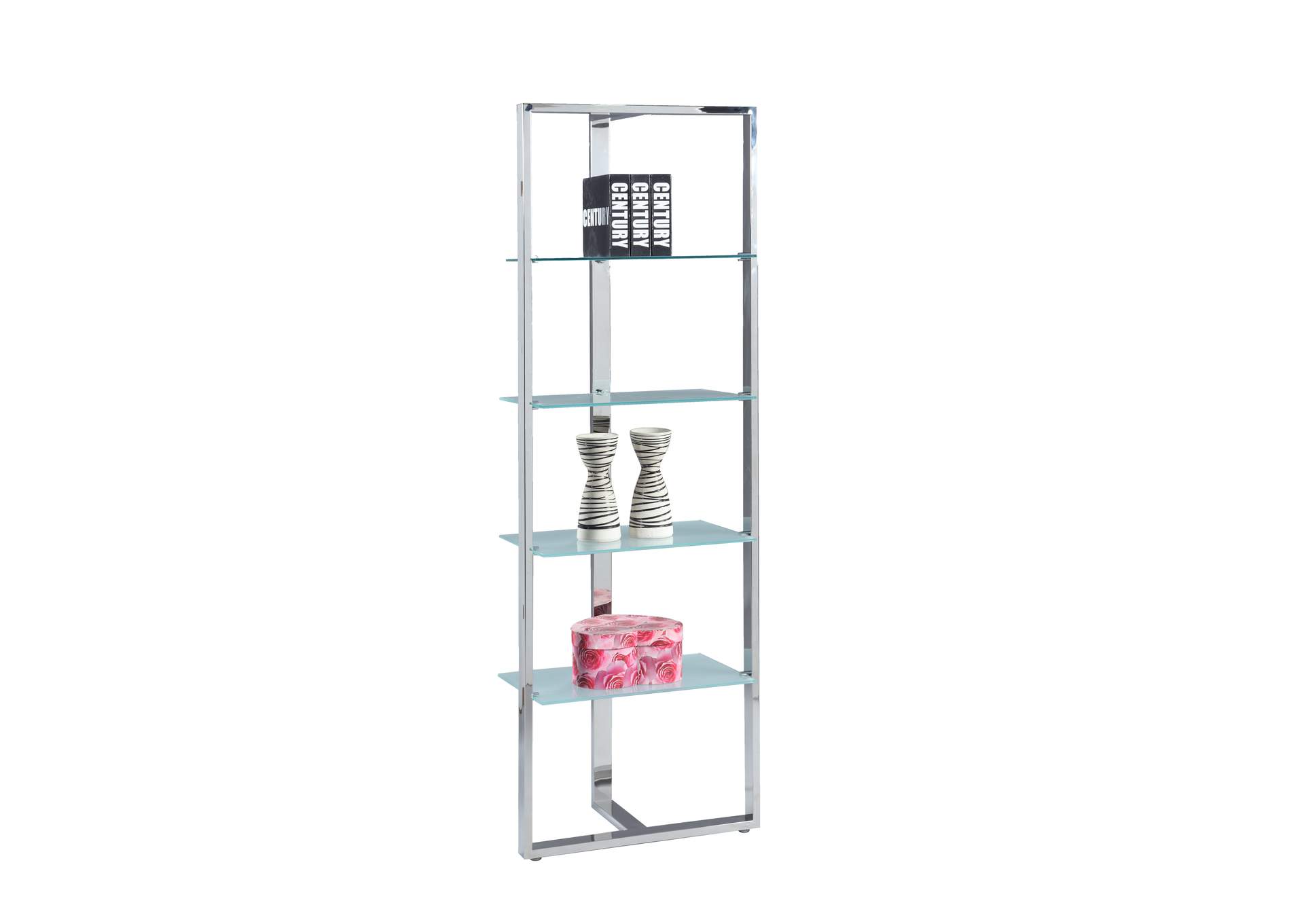 Modern 4-Tier Tempered Glass Bookshelf image 3