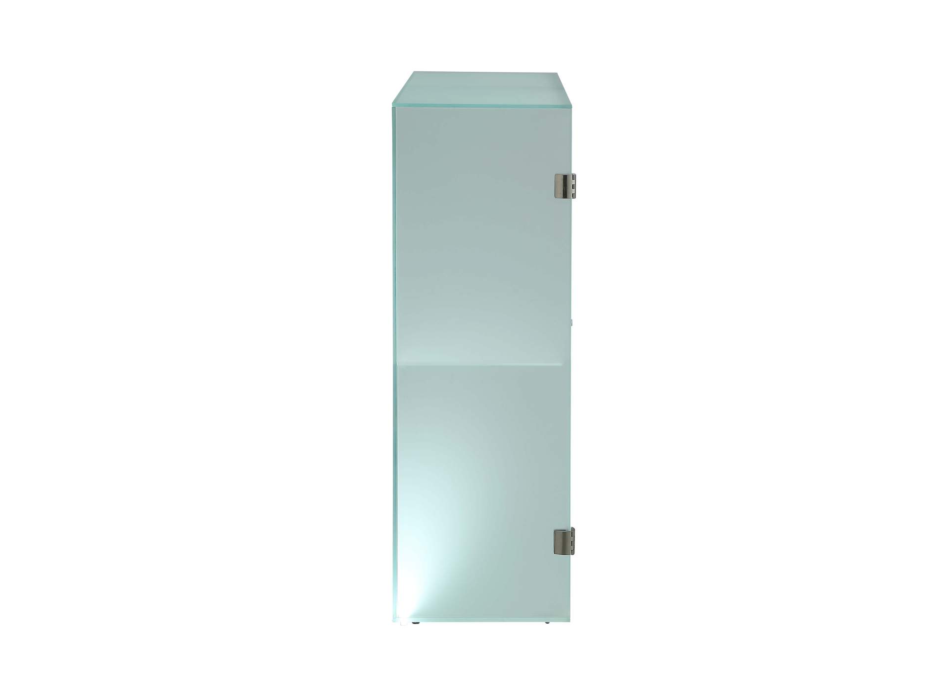 Frosted Glass Cabinet With Doors , Shelves & Led Lights image 6