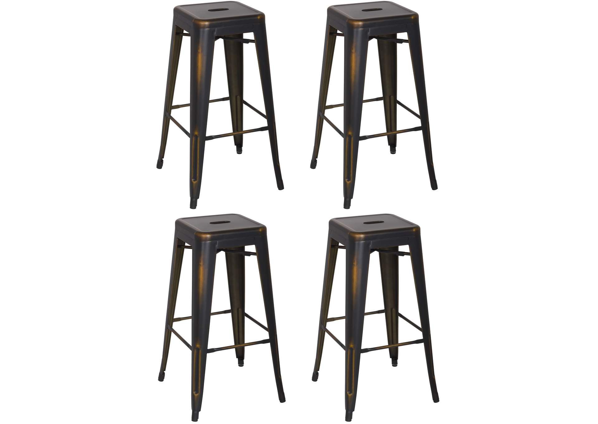 Vintage Galvanized Steel Bar Stool image 3