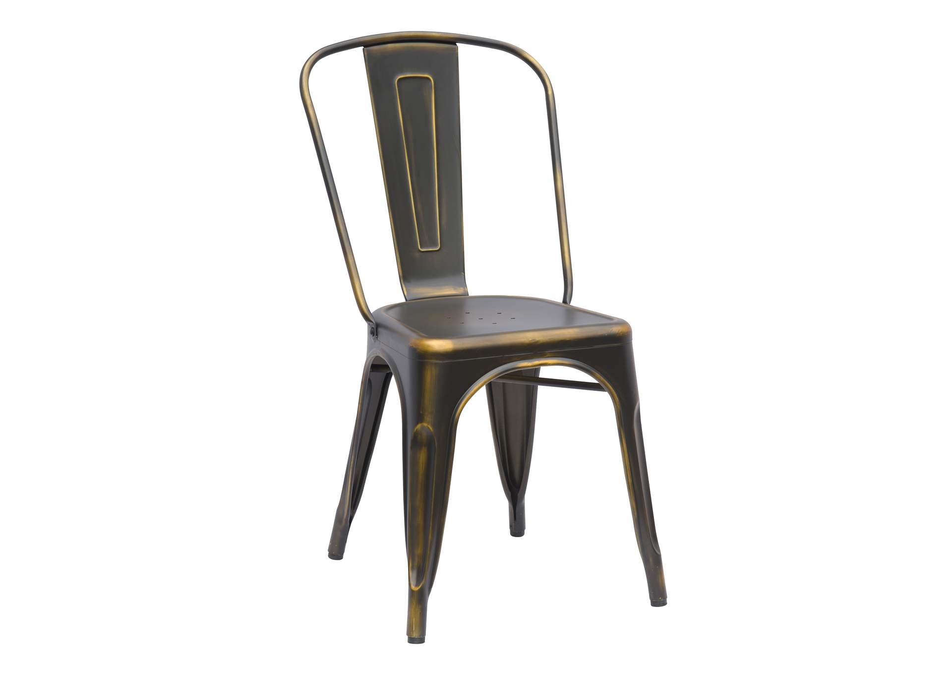 Vintage Galvanized Steel Side Chair image 1