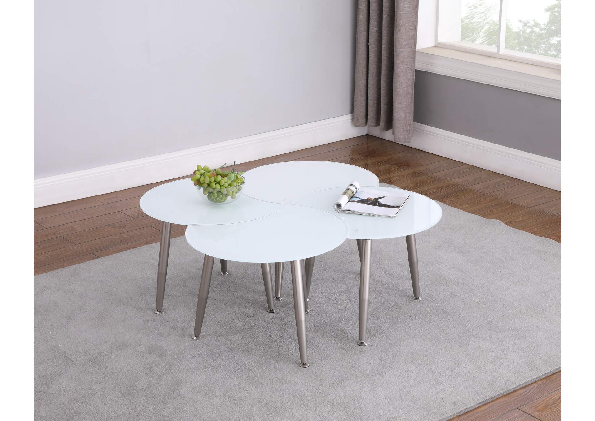 Contemporary Multi-Color Four Table Cocktail Set image 9