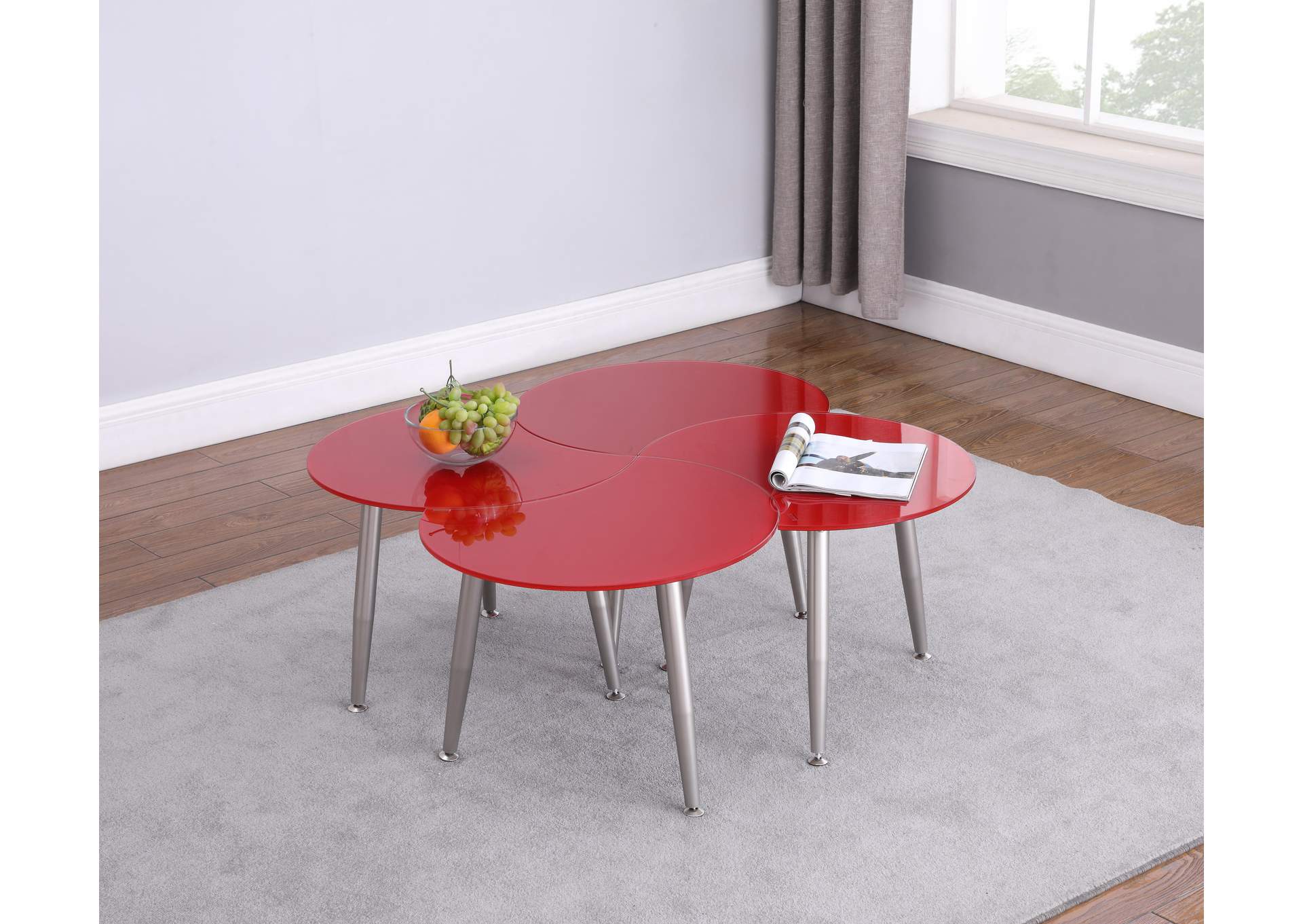 Contemporary Multi-Color Four Table Cocktail Set image 6