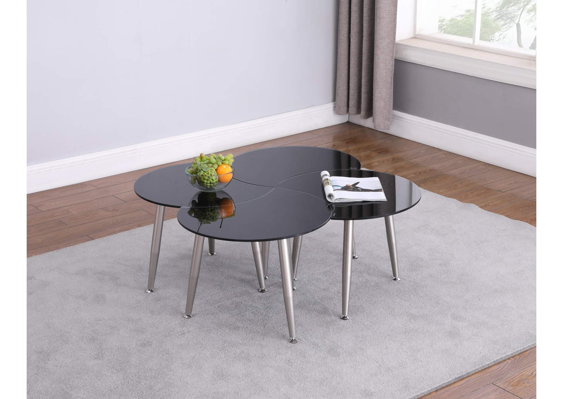 Contemporary Multi-Color Four Table Cocktail Set image 7