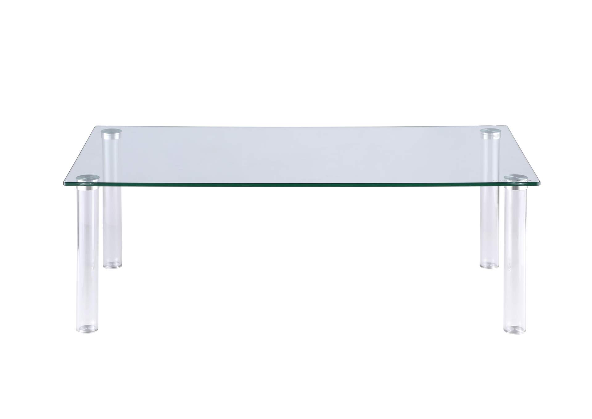 Contemporary All Glass Cocktail Table image 4