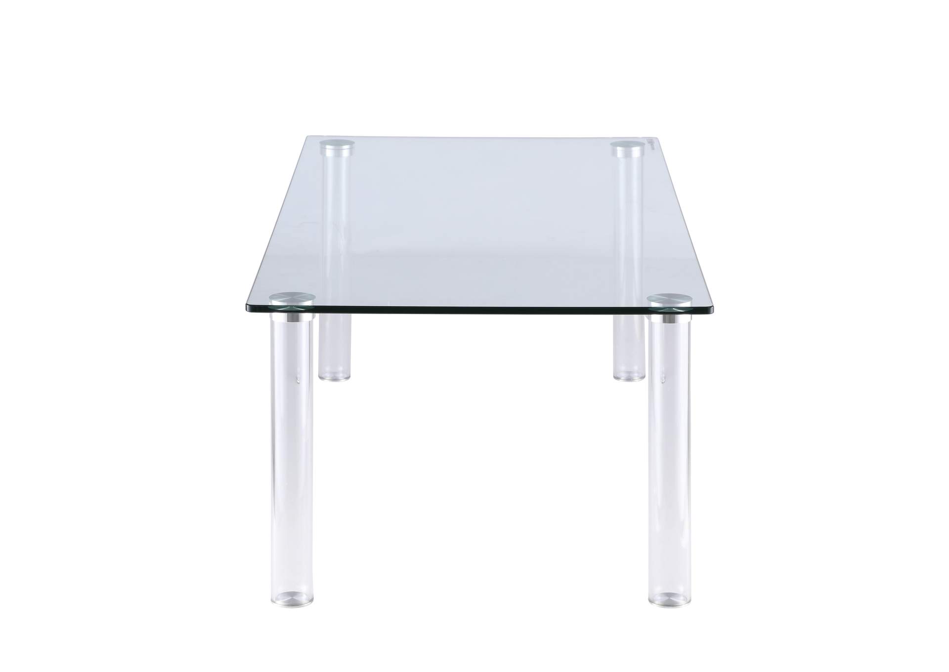 Contemporary All Glass Cocktail Table image 5