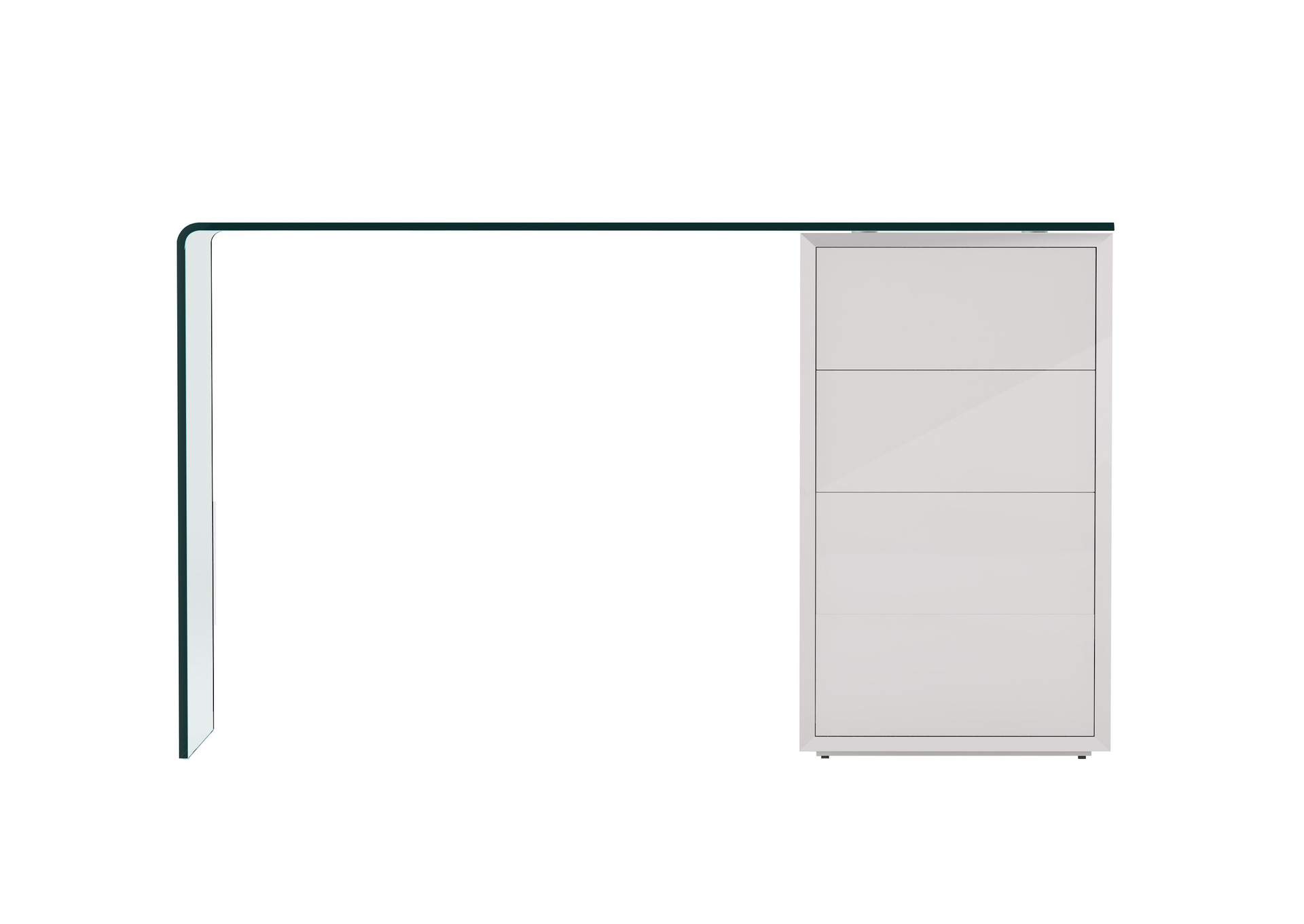 Contemporary Bent Glass Sofa Table image 4