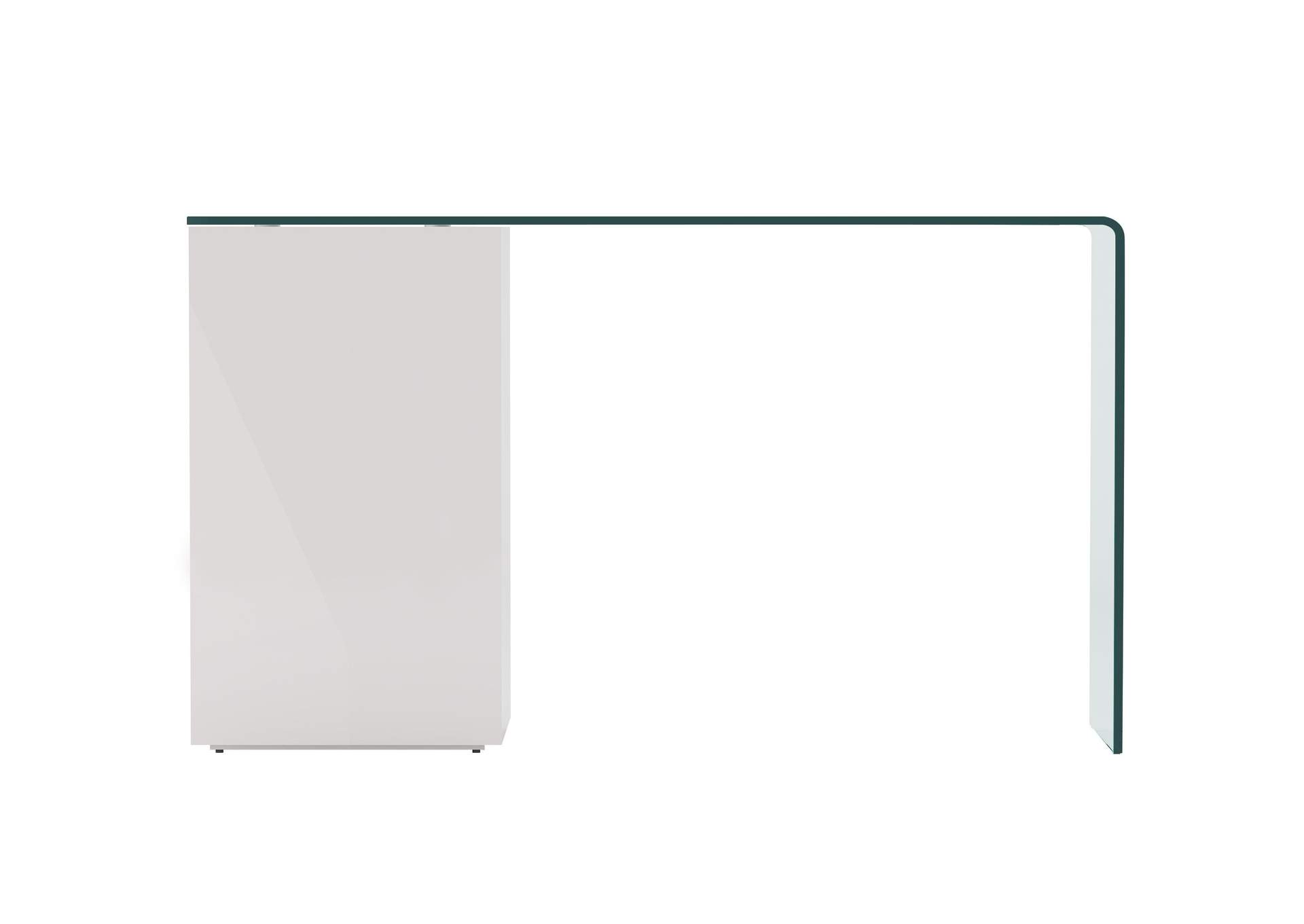 Contemporary Bent Glass Sofa Table image 7