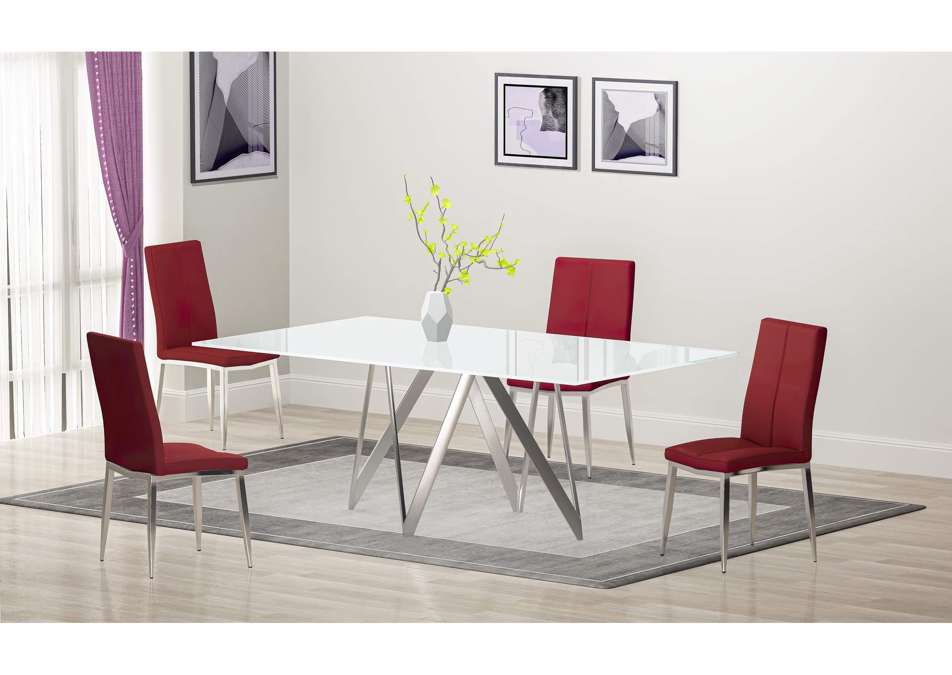 Modern Curved-Back Upholstered Side Chair