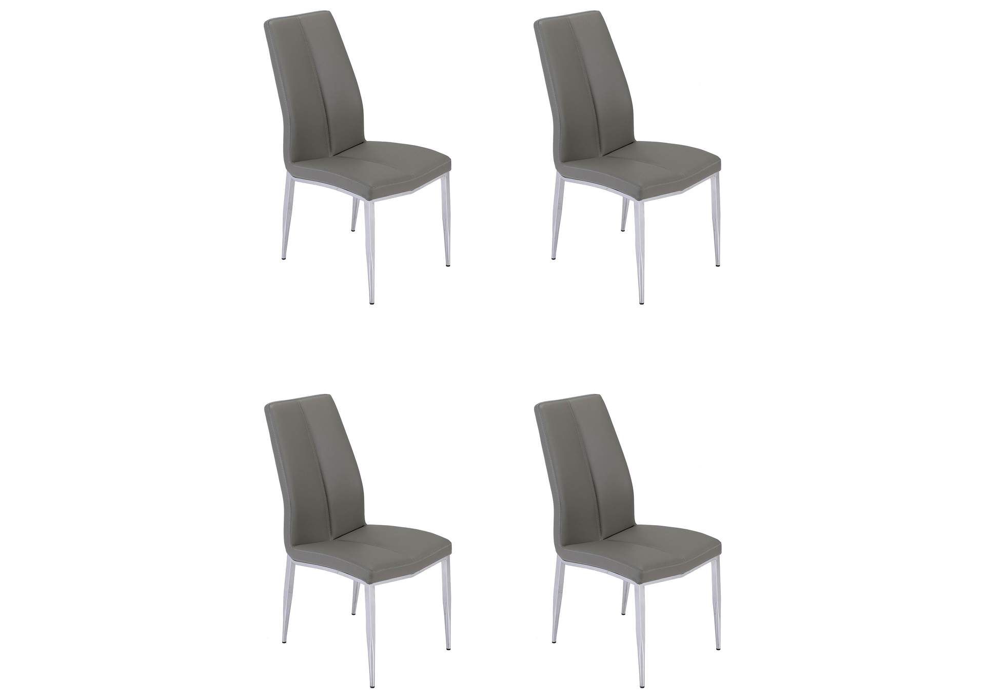 Modern Dining Set With White Glass Table & 4 Chairs image 9