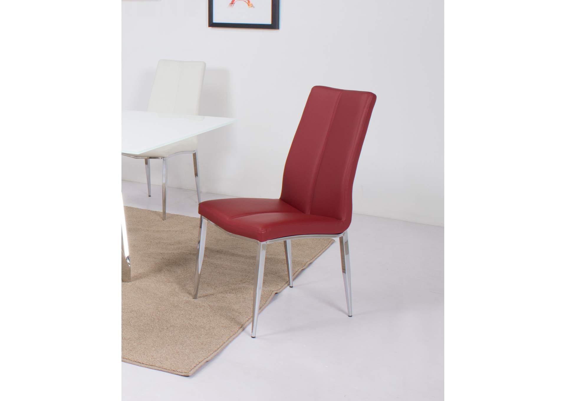 Modern Curved-Back Upholstered Side Chair image 8