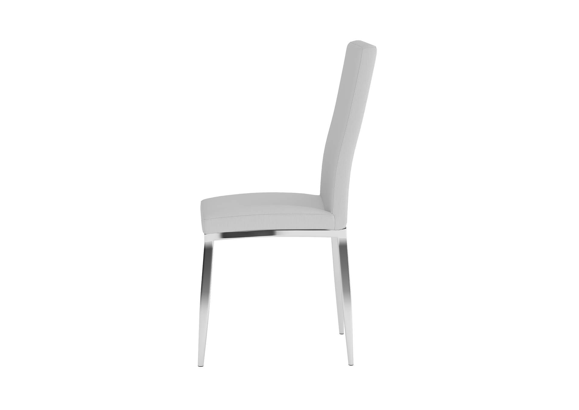 Modern Dining Set With White Glass Table & 4 Chairs image 8