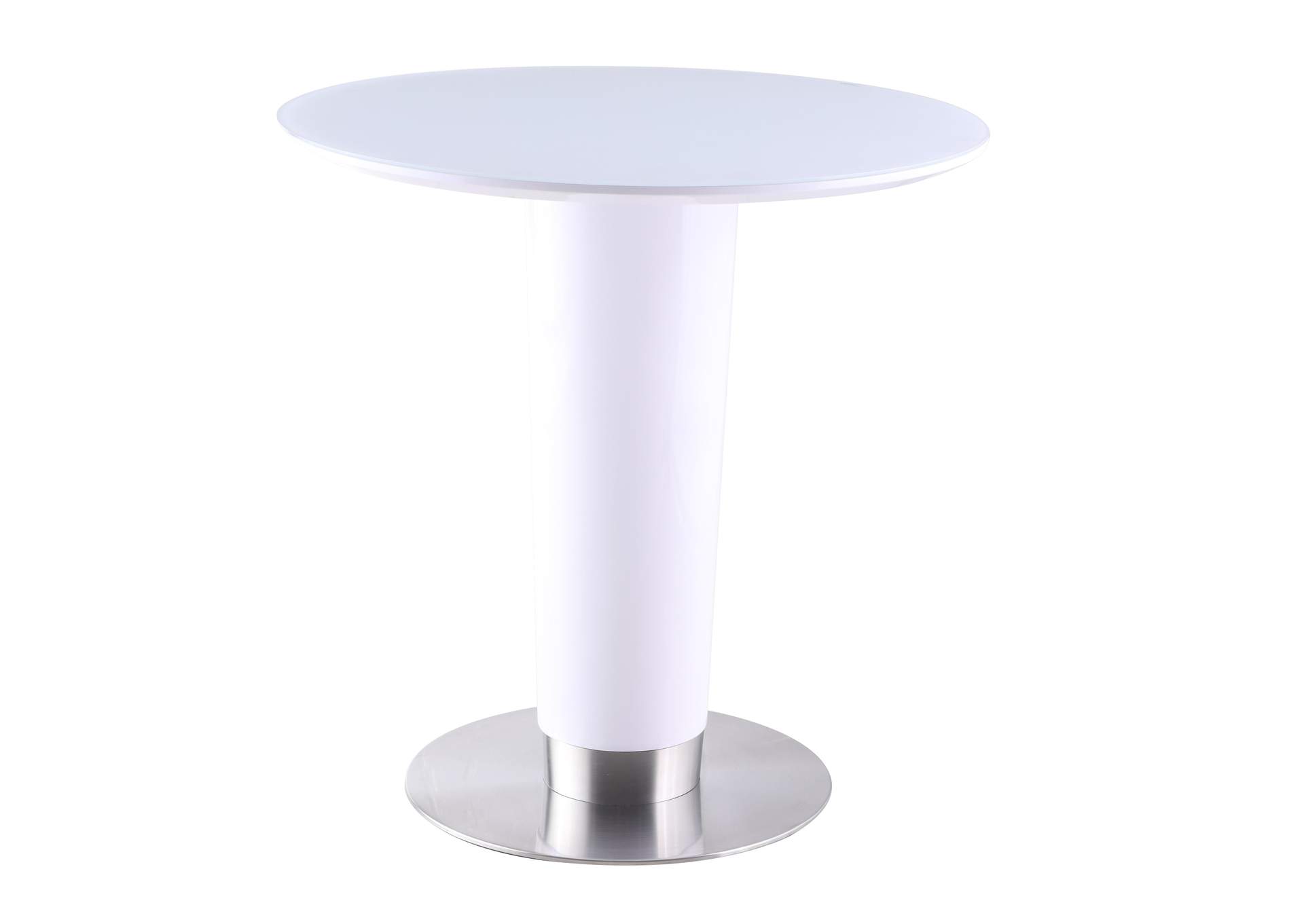 Contemporary Round White Counter Table image 1