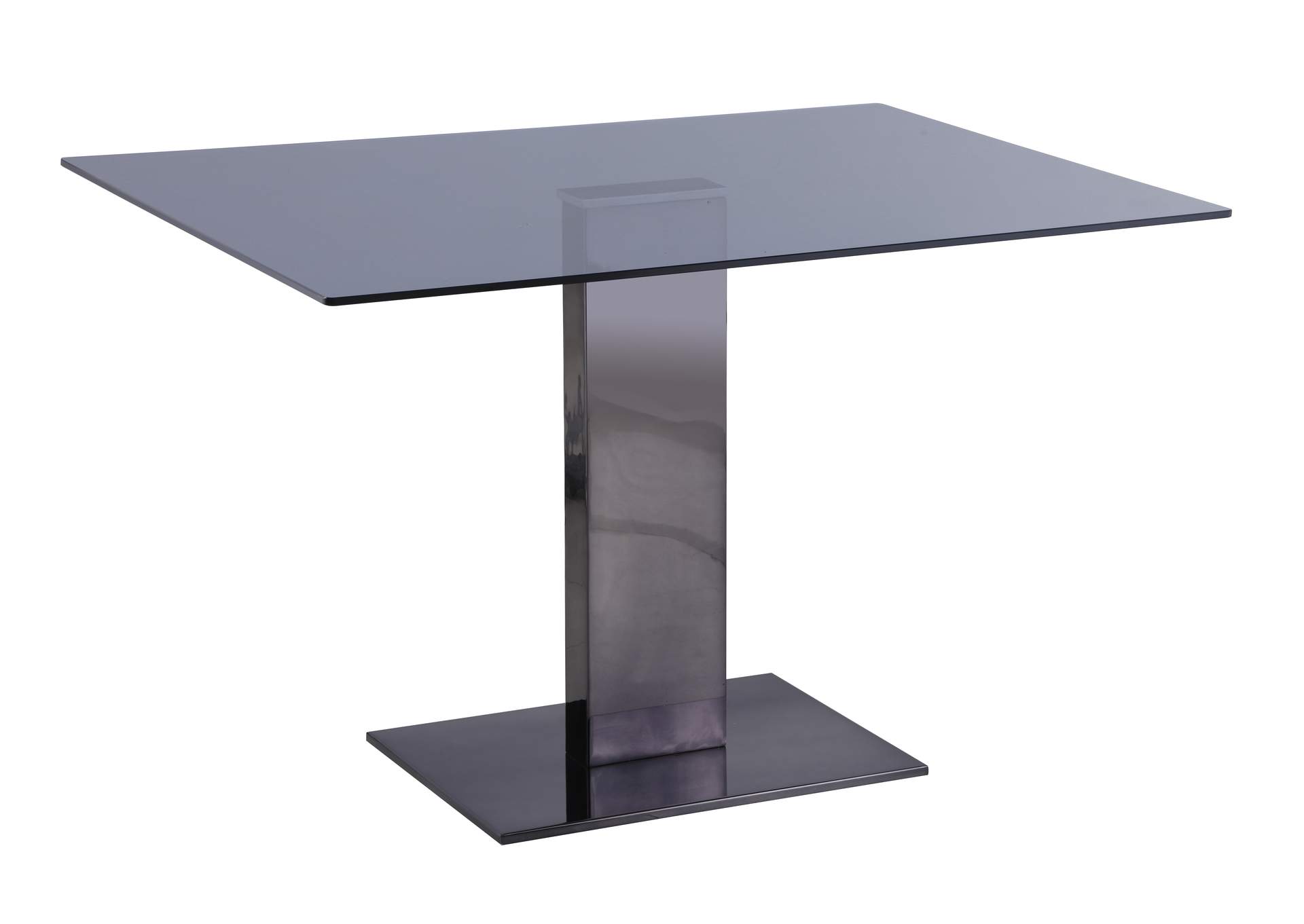 Contemporary Black Glass Dining Table image 3