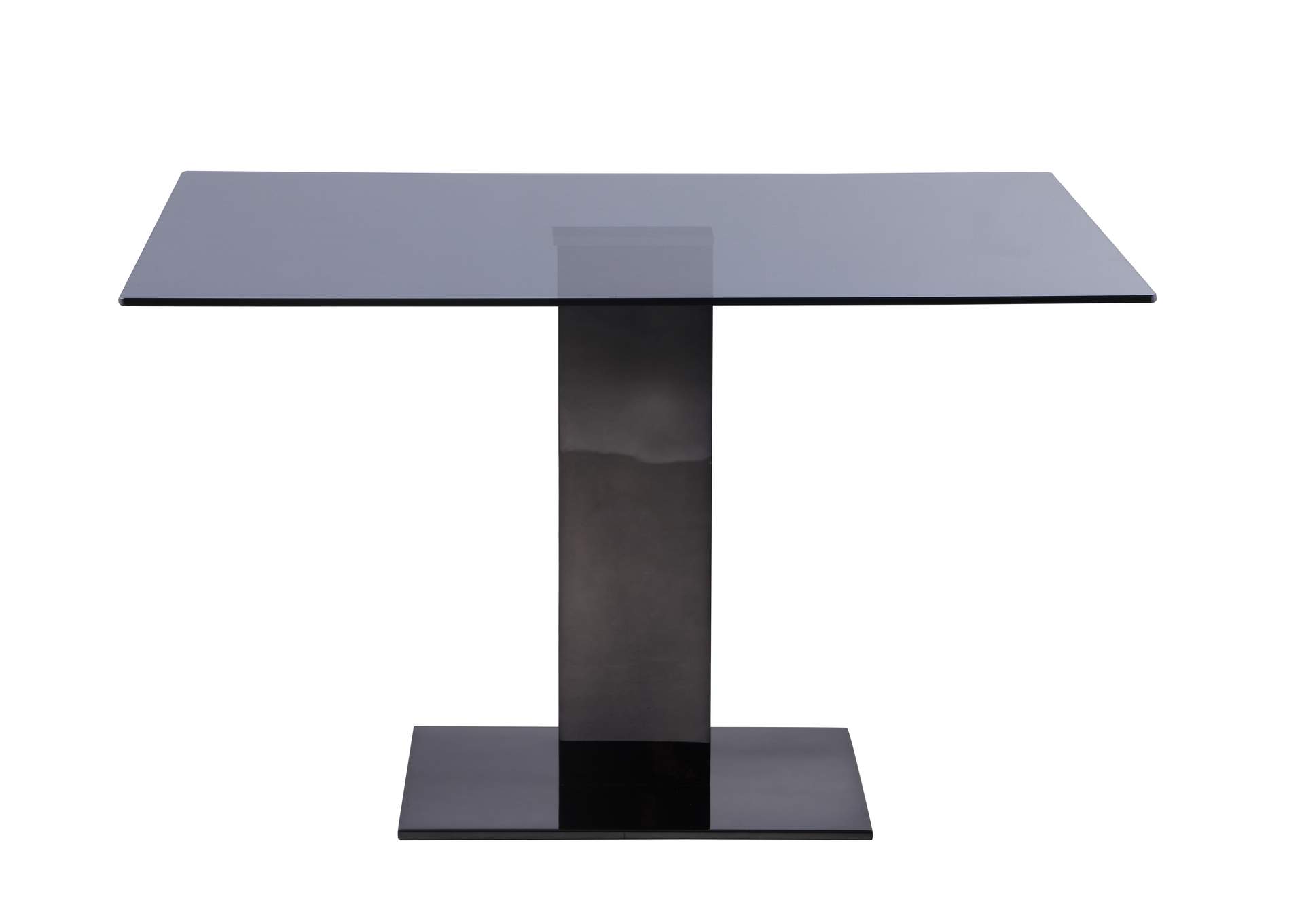 Contemporary Black Glass Dining Table image 4
