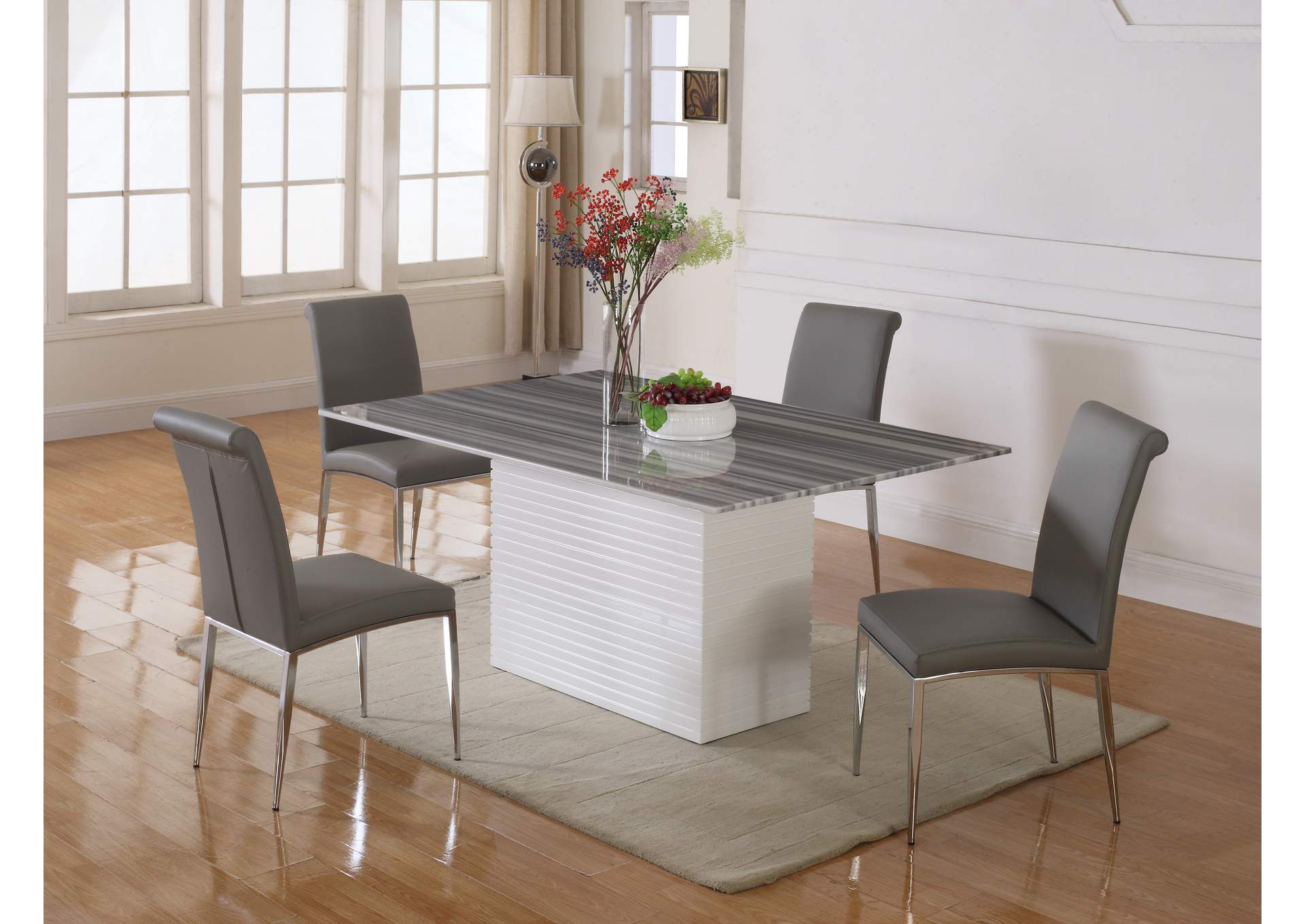 Contemporary Upholstered Cantilever Side Chair image 1