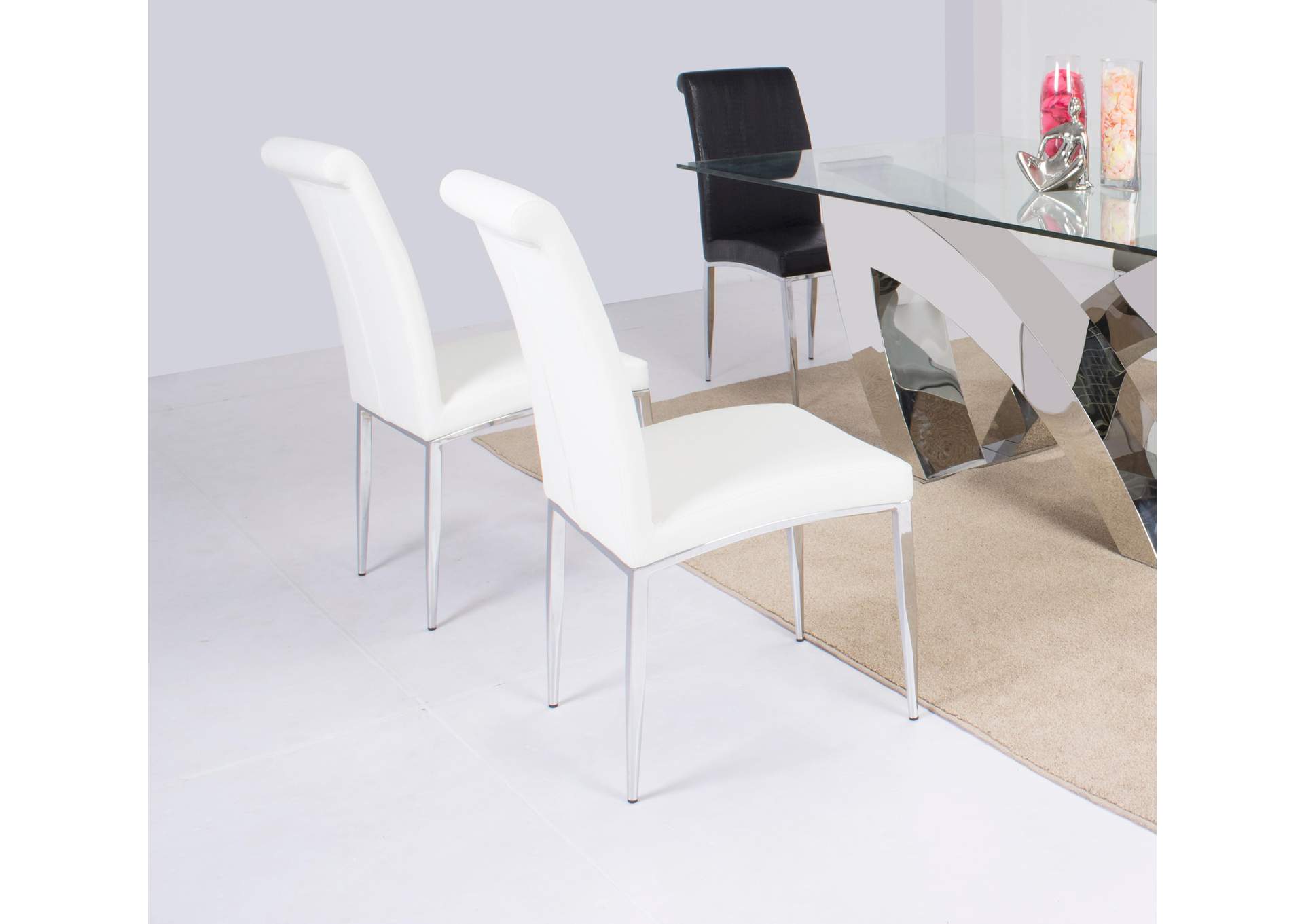 Contemporary Upholstered Cantilever Side Chair image 4