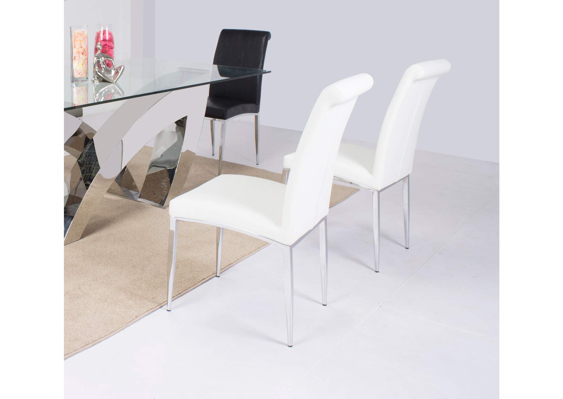 Contemporary Upholstered Cantilever Side Chair image 5